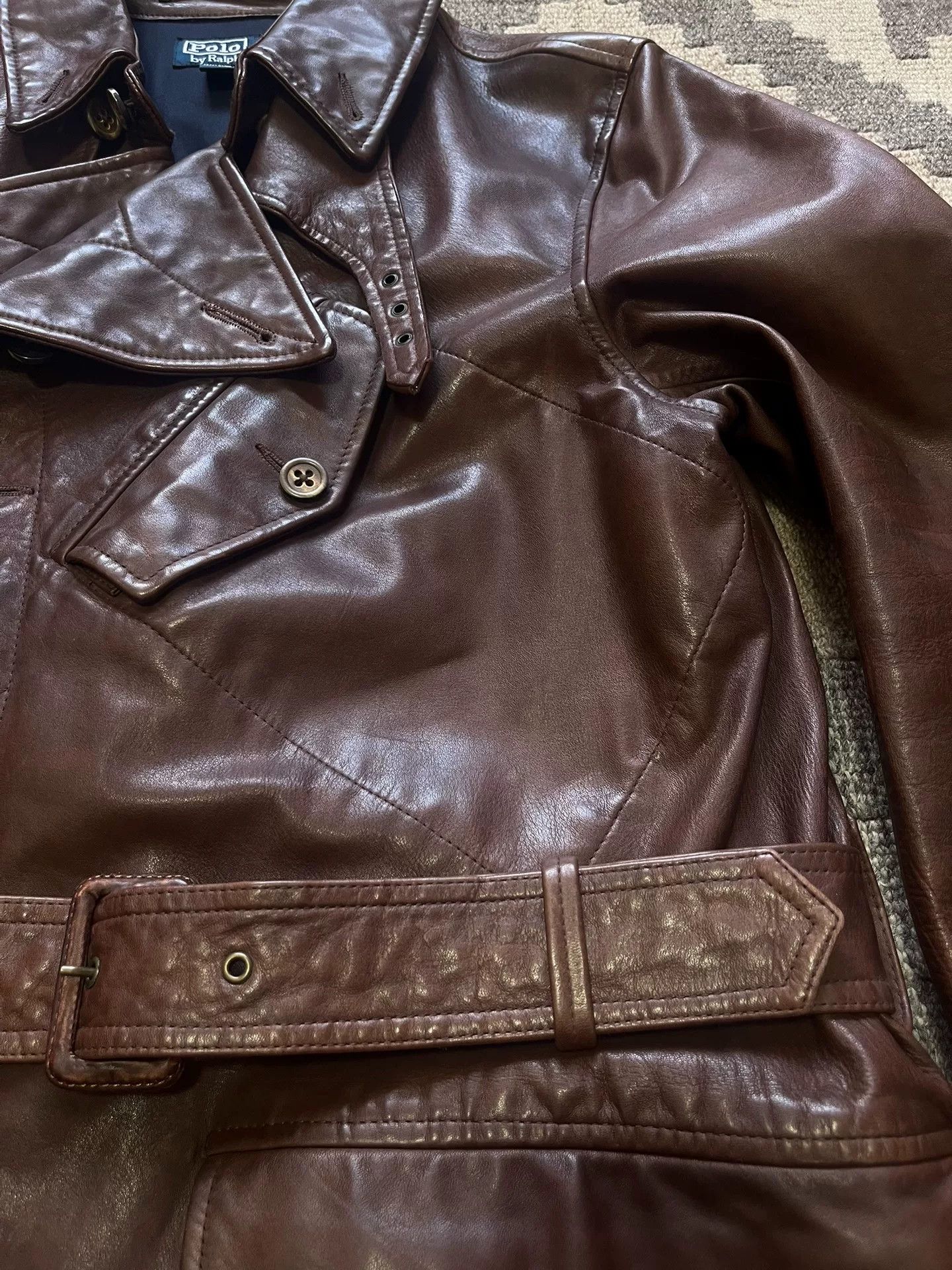 Ralph Lauren Vintage Leather Trench Coat