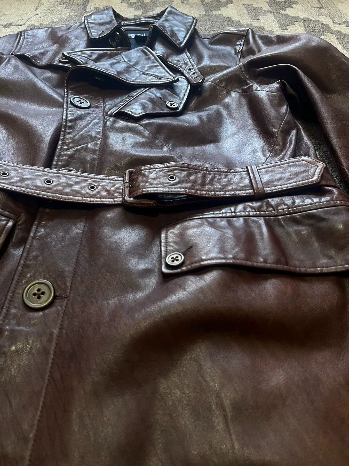 Ralph Lauren Vintage Leather Trench Coat