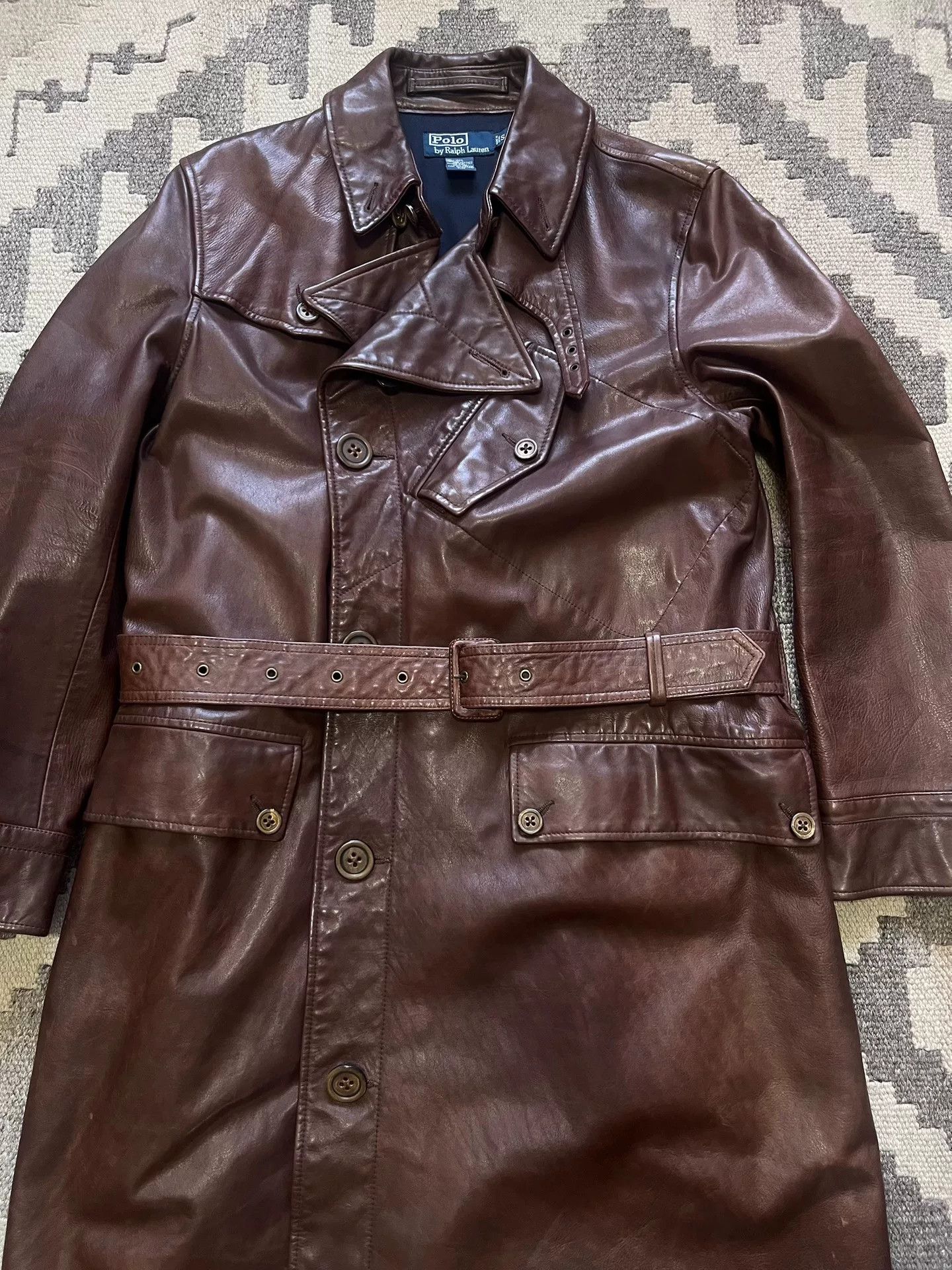 Ralph Lauren Vintage Leather Trench Coat