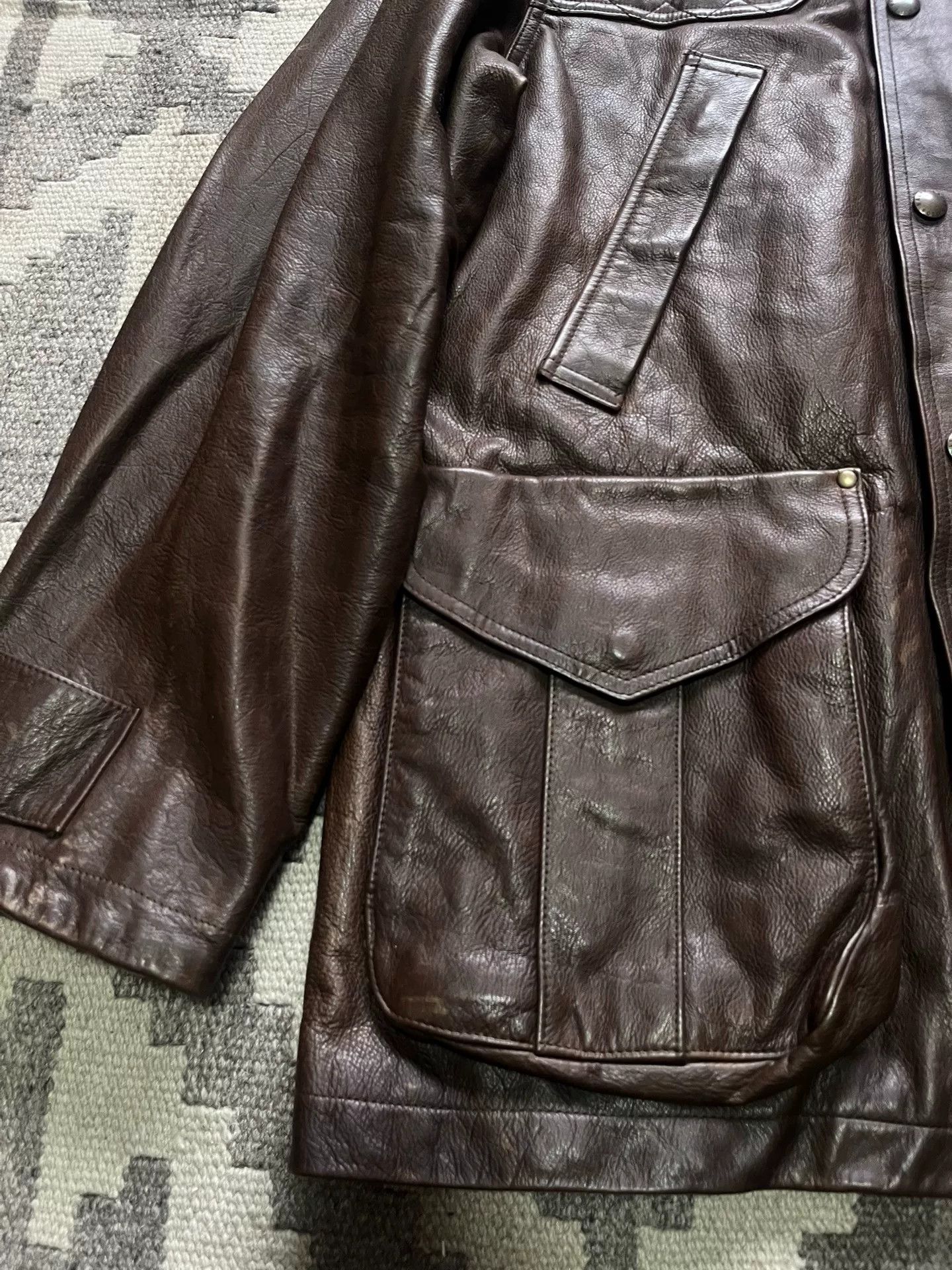 RRL Ralph Lauren Ralph Lauren RRL Hunting Leather Vest Size US L / EU 52-54 / 3 - 3 Thumbnail
