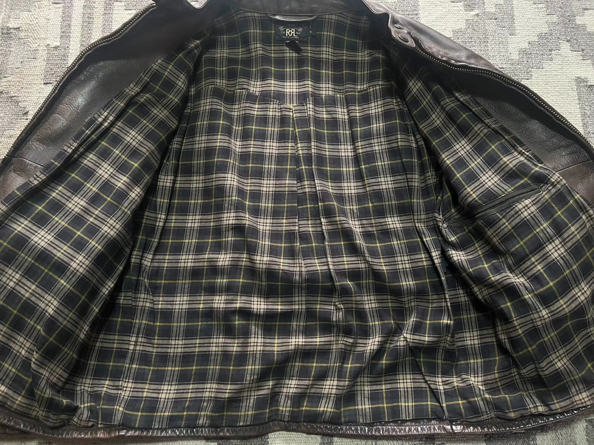 RRL Ralph Lauren RRL Heavyweight Motorcycle Leather Jacket Size US XL / EU 56 / 4 - 5 Thumbnail