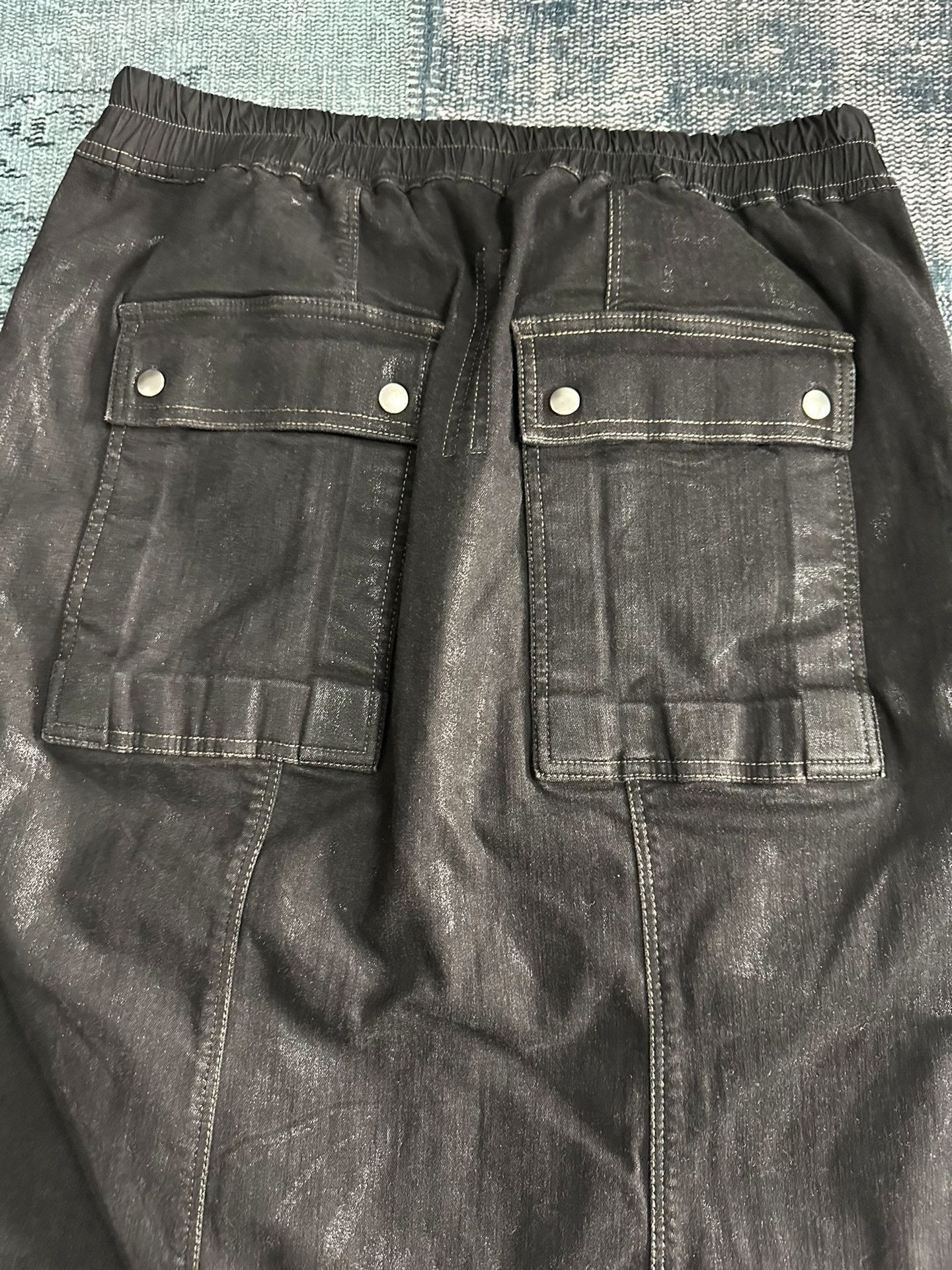 Rick Owens Rick Owens Waxed Drop-Crotch 7/8 Pants Size US 26 / EU 42 - 6 Thumbnail