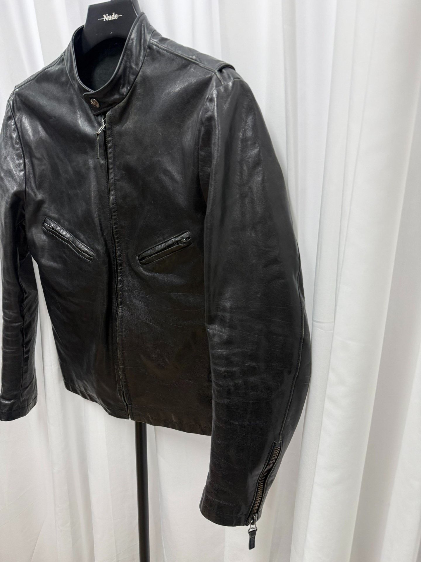 Helmut Lang Helmut Lang 03SS Inverted Zip Biker Jacket Size US S / EU 44-46 / 1 - 2 Thumbnail