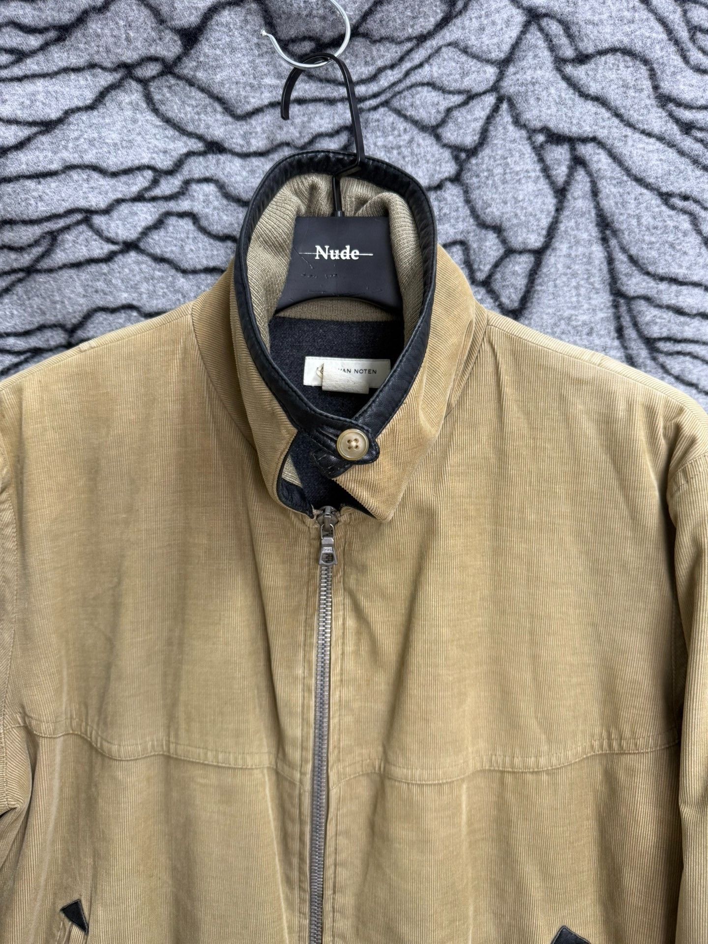 Dries Van Noten Dries Van Noten Corduroy Leather Collar Jacket Size US M / EU 48-50 / 2 - 2 Thumbnail