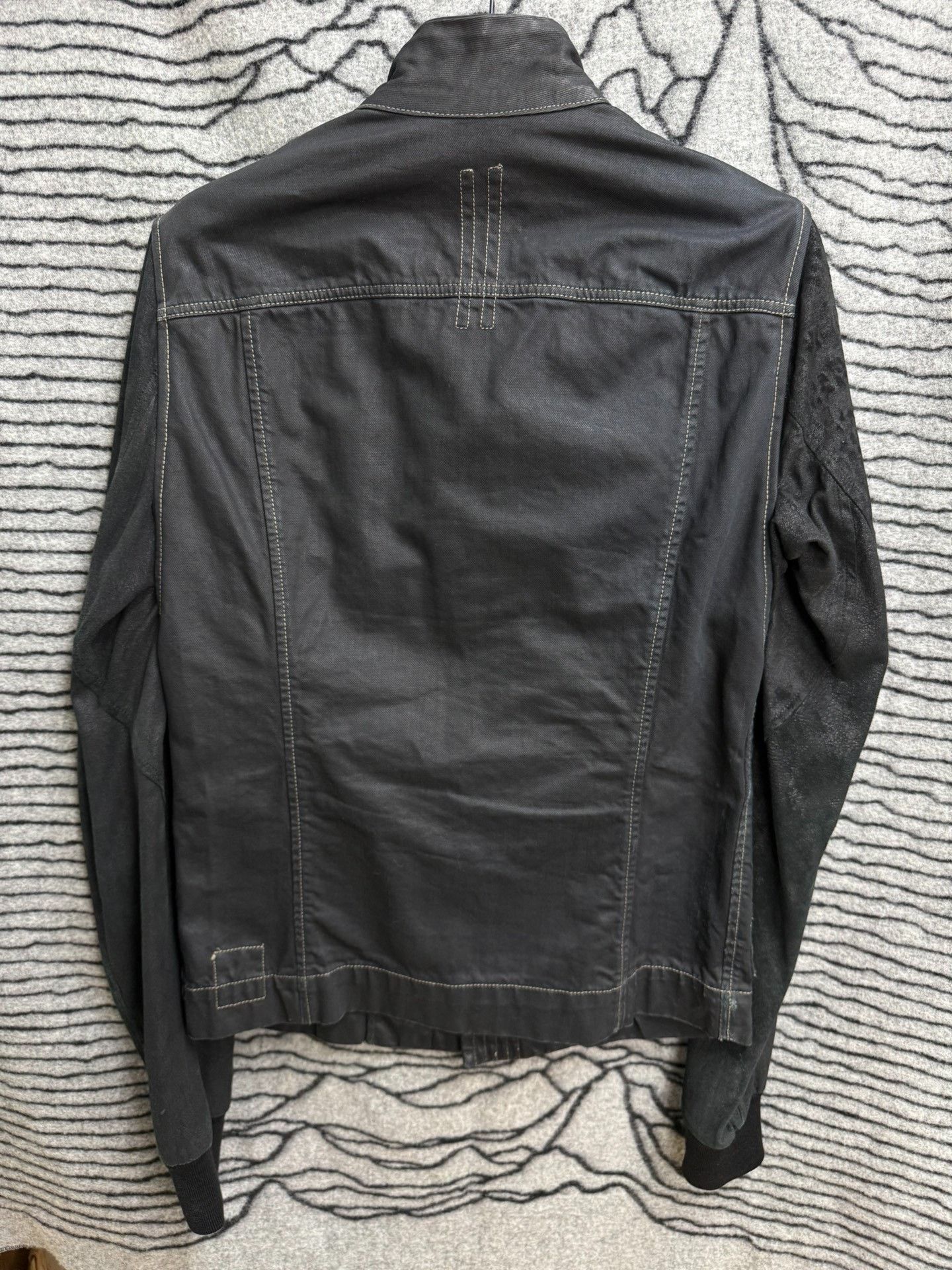 Rick Owens Rick Owens Waxed Denim Distressed Sheepskin Jacket Size US M / EU 48-50 / 2 - 6 Thumbnail