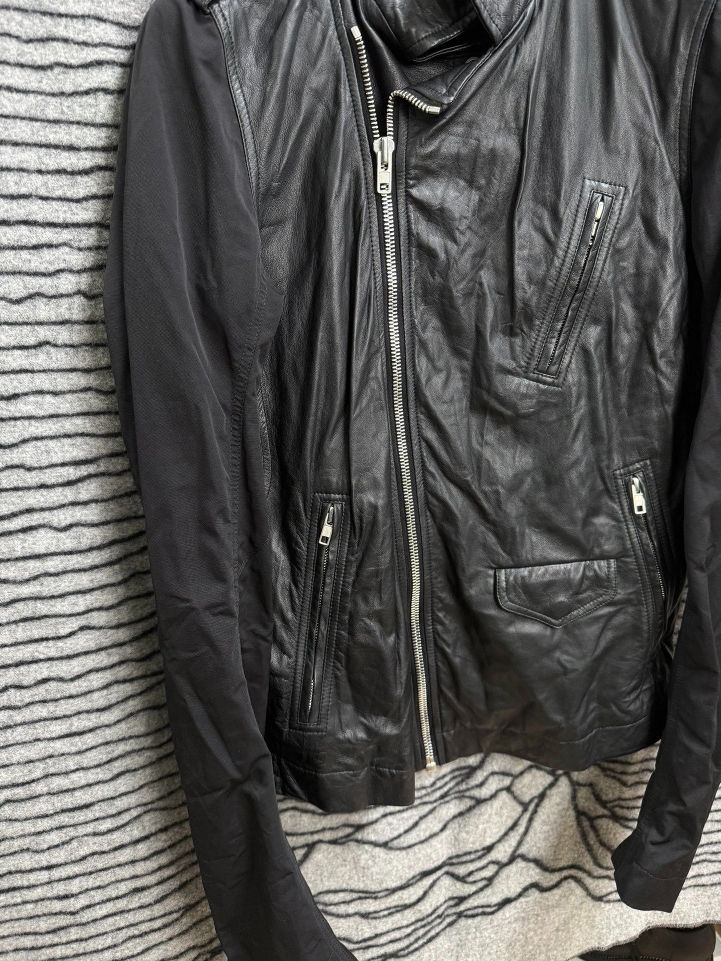 Rick Owens Rick Owens Sheepskin Paneled Biker Jacket Size US M / EU 48-50 / 2 - 2 Thumbnail