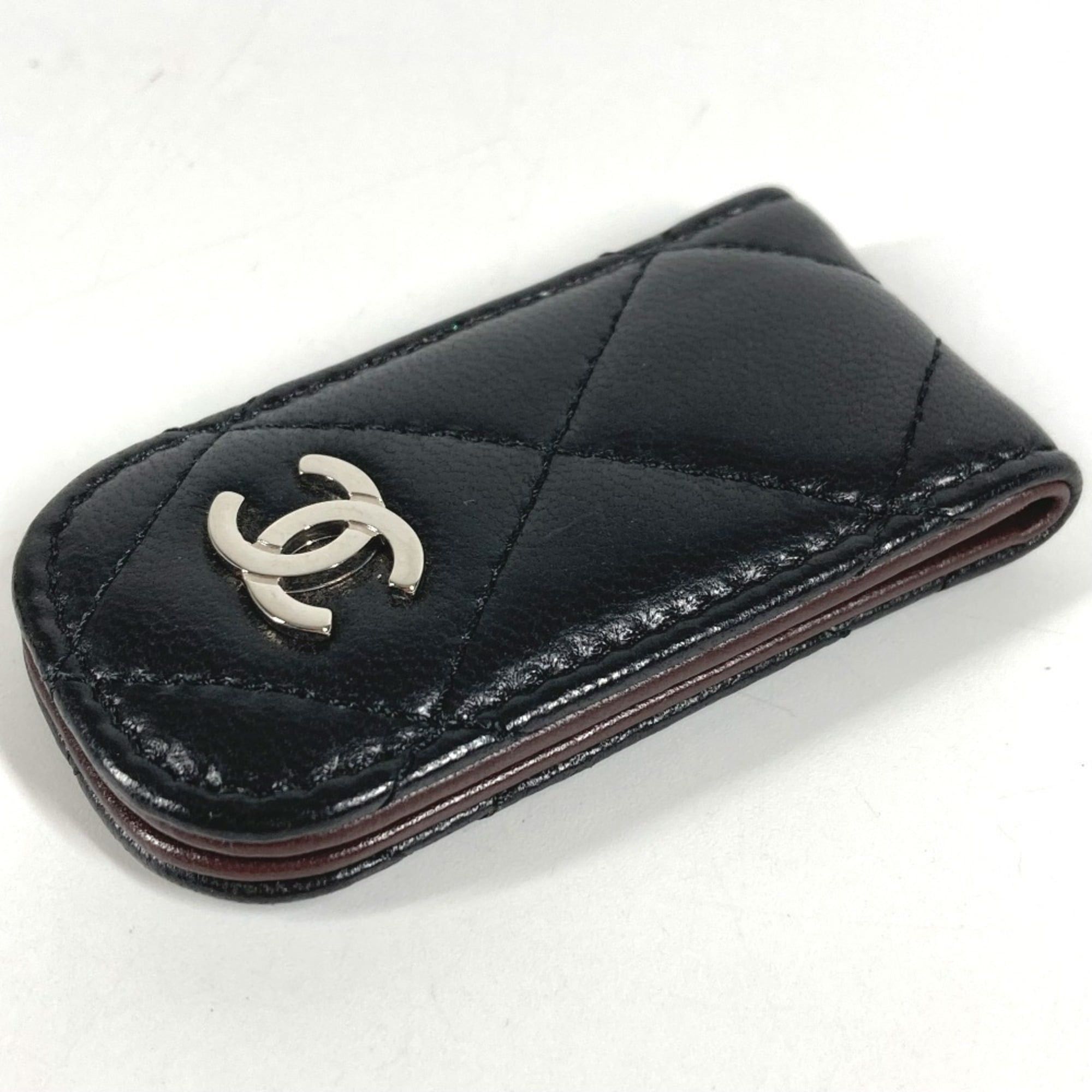 Chanel CHANEL Matelasse Quilted CC Coco Mark Logo Wallet with Money Clip, Lambskin, Black, for Men and Women Size ONE SIZE - 2 Thumbnail