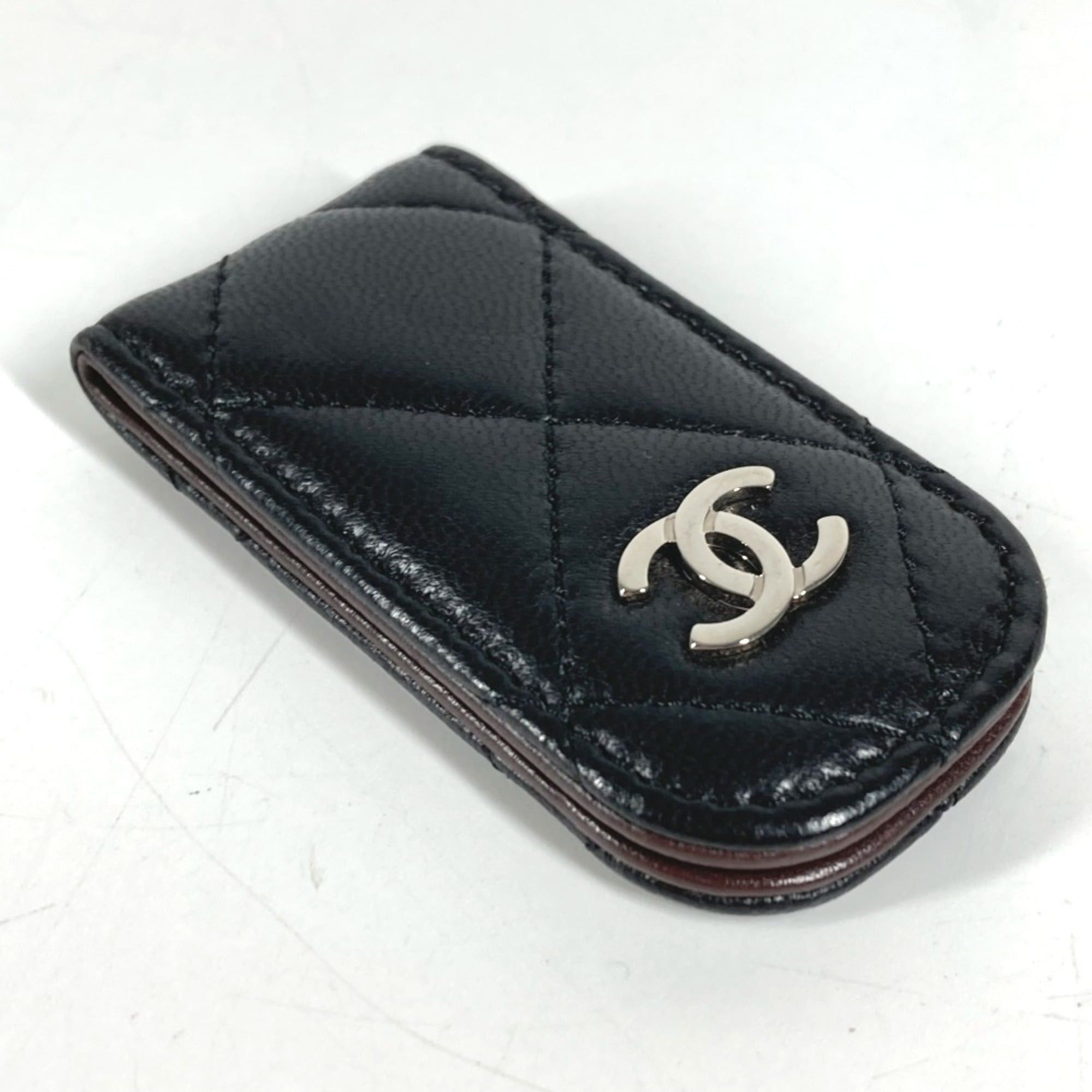 Chanel CHANEL Matelasse Quilted CC Coco Mark Logo Wallet with Money Clip, Lambskin, Black, for Men and Women Size ONE SIZE - 5 Thumbnail