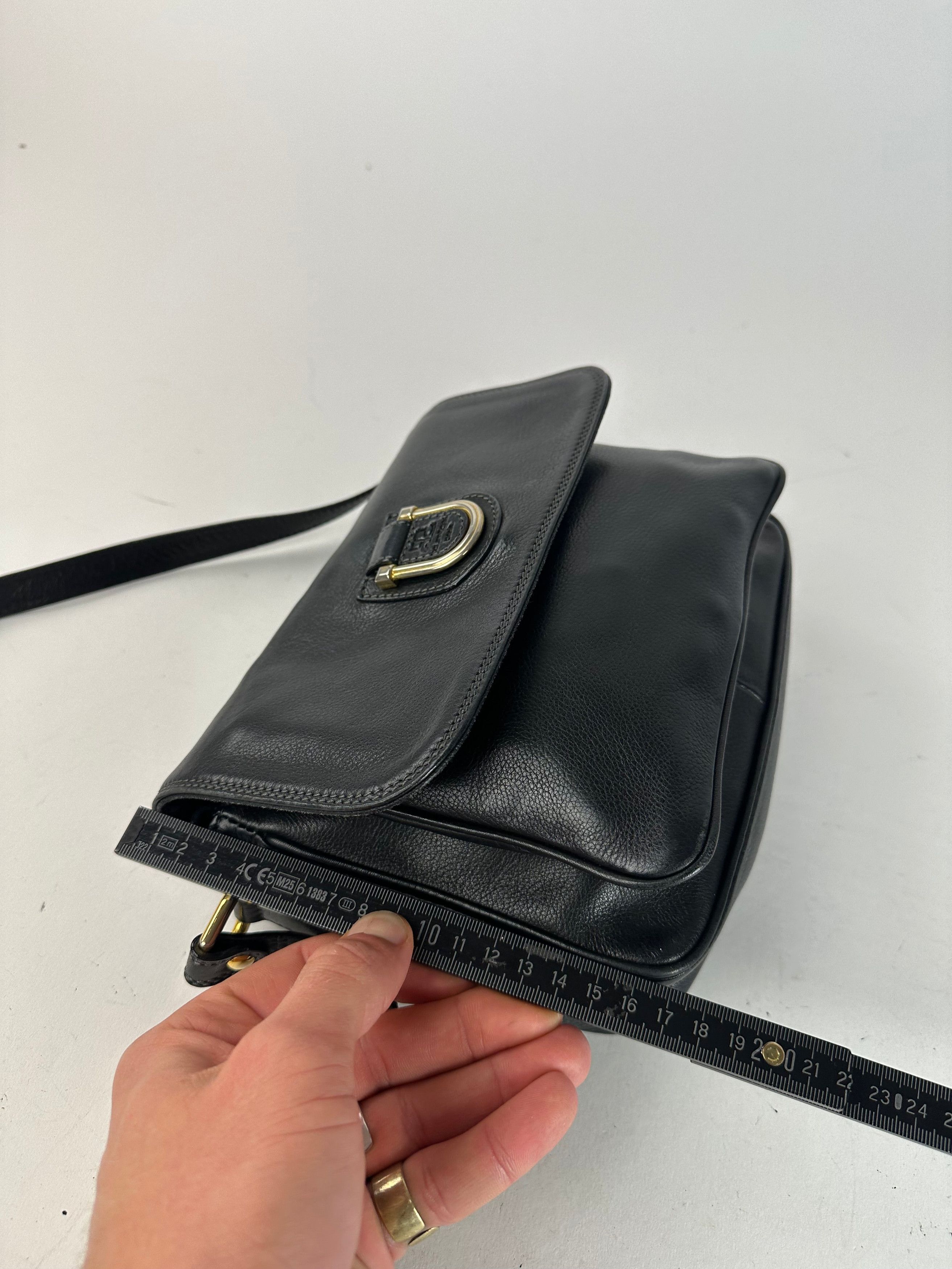 Courreges Vintage Leather Shoulder Bag Black Size ONE SIZE - 10 Thumbnail