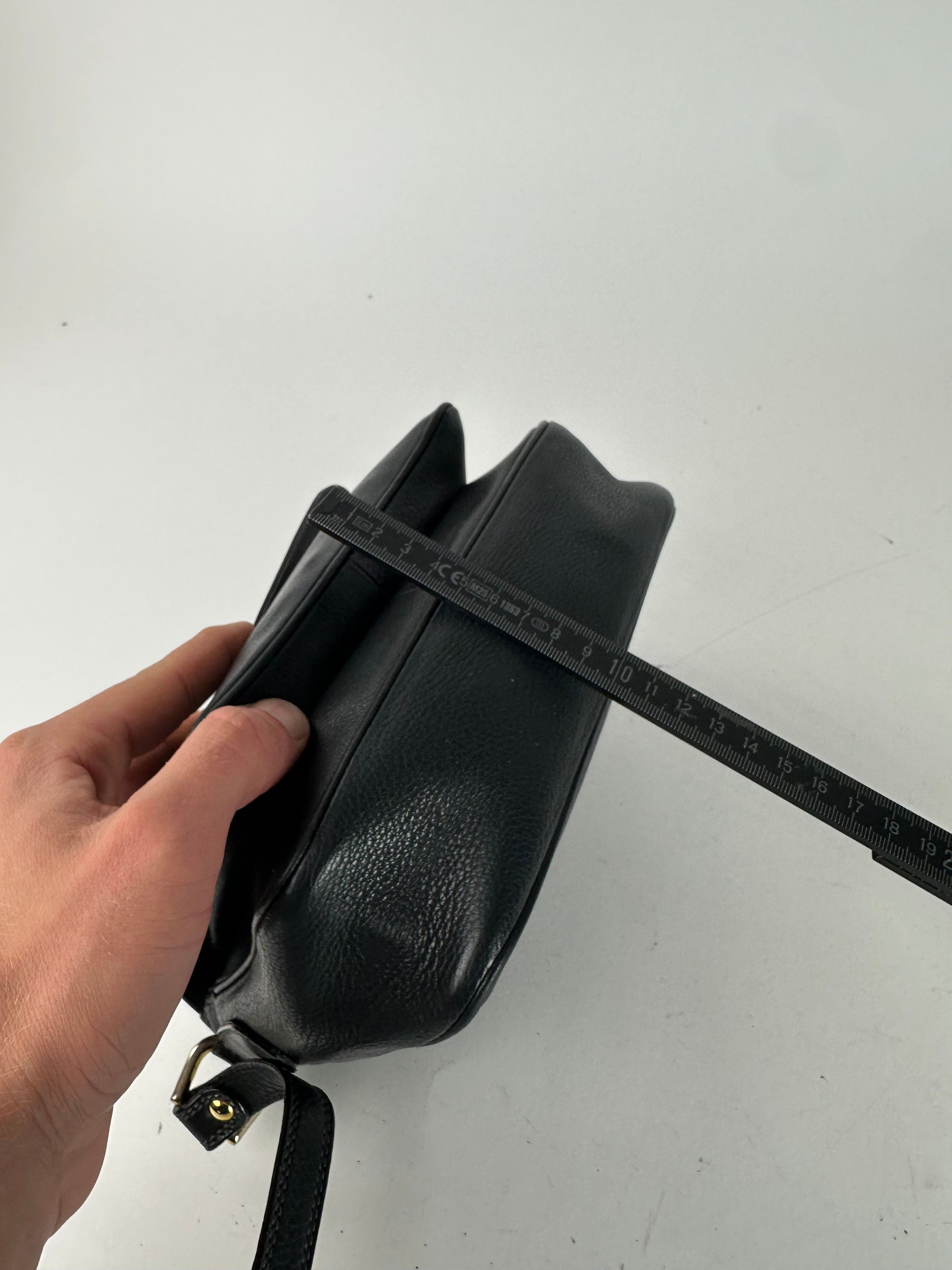 Courreges Vintage Leather Shoulder Bag Black Size ONE SIZE - 11 Thumbnail