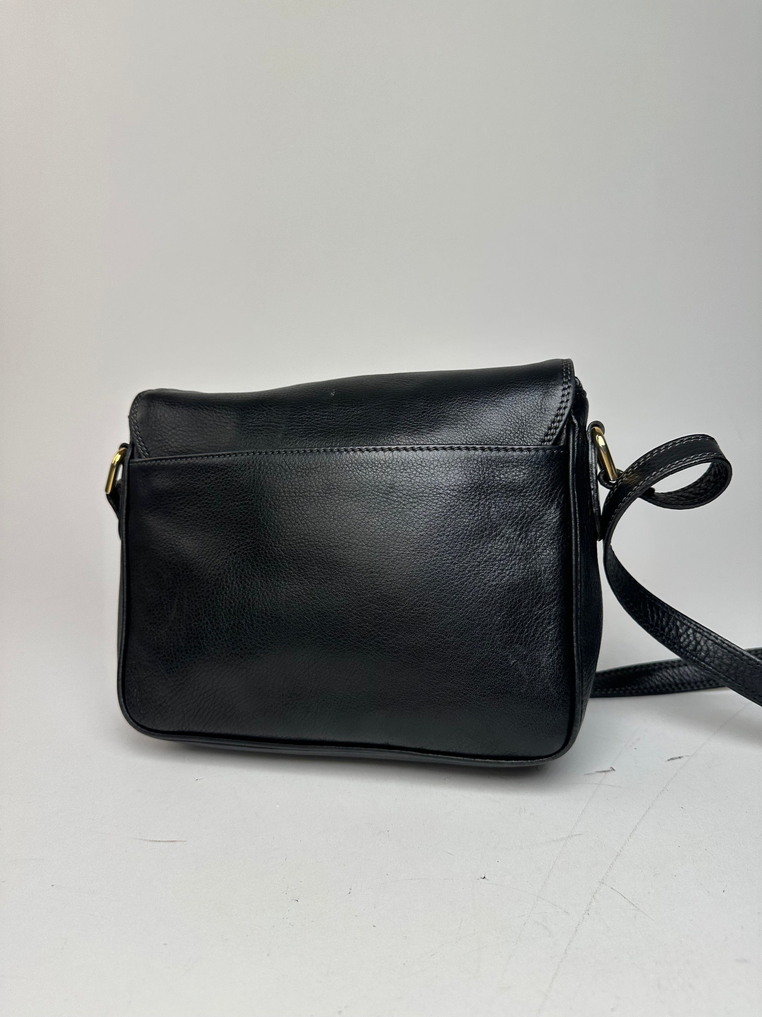 Courreges Vintage Leather Shoulder Bag Black Size ONE SIZE - 14 Thumbnail