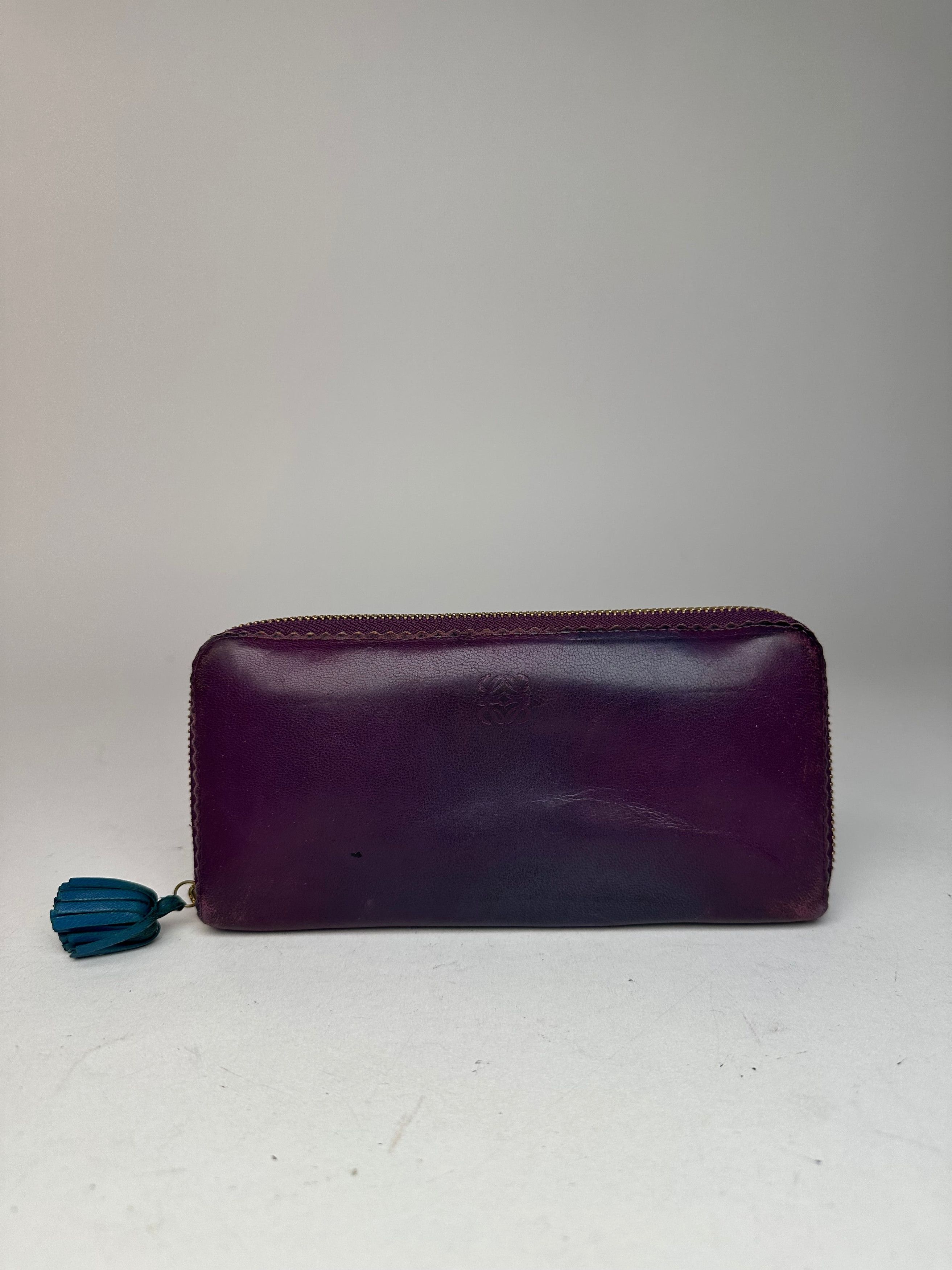 Loewe Vintage Madrid Long Leather Wallet Purple Size ONE SIZE - 10 Thumbnail