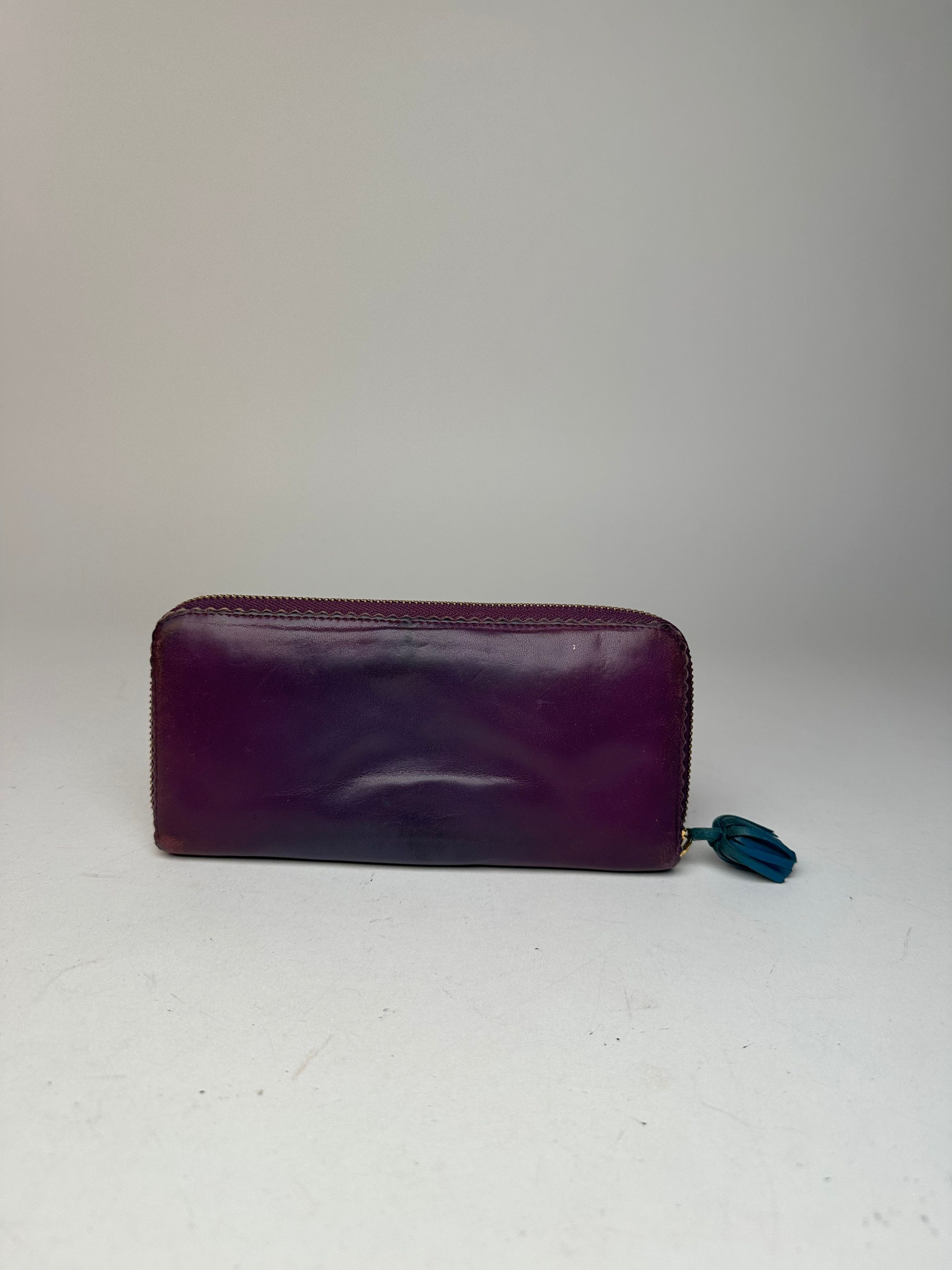 Loewe Vintage Madrid Long Leather Wallet Purple Size ONE SIZE - 9 Thumbnail