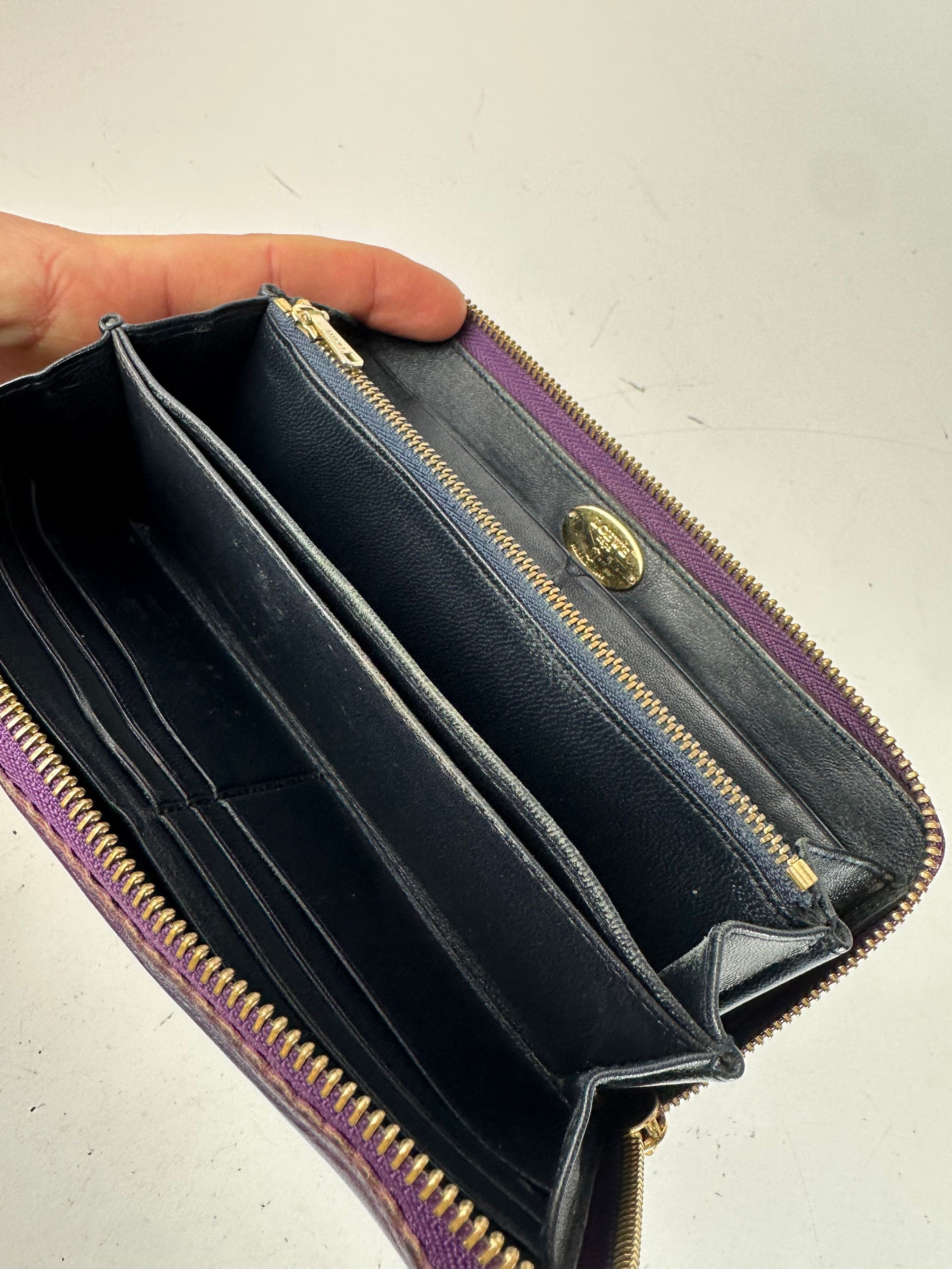 Loewe Vintage Madrid Long Leather Wallet Purple Size ONE SIZE - 4 Thumbnail