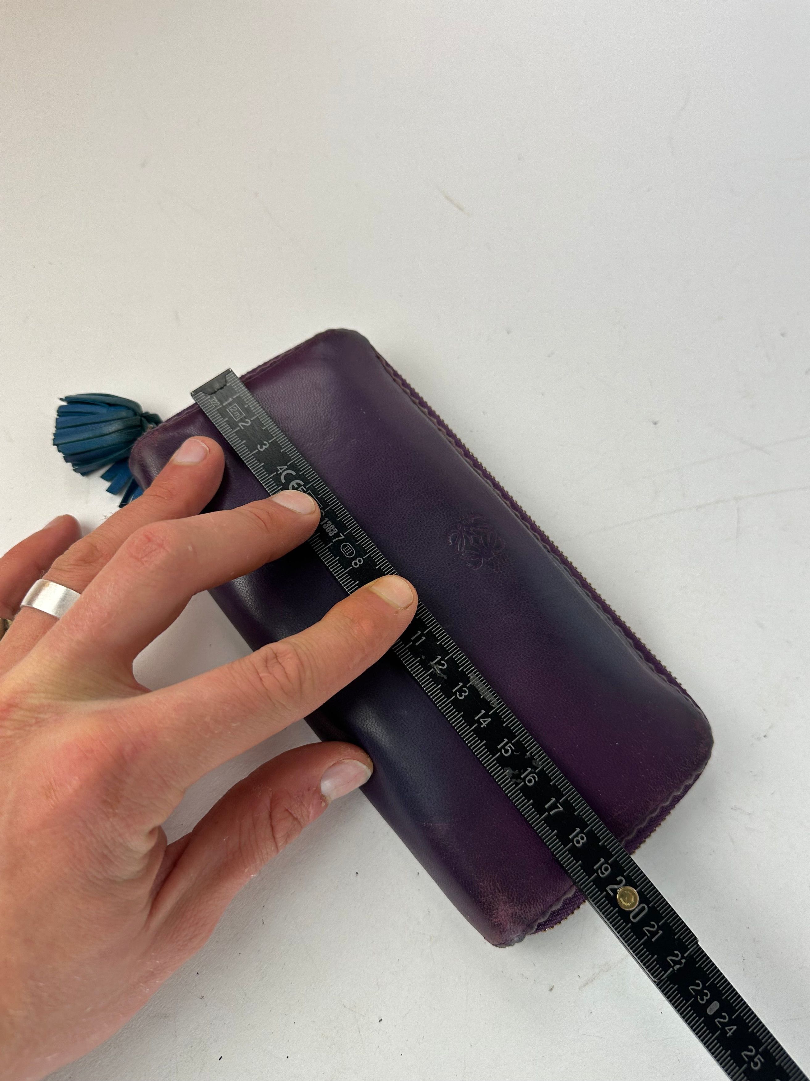 Loewe Vintage Madrid Long Leather Wallet Purple Size ONE SIZE - 6 Thumbnail