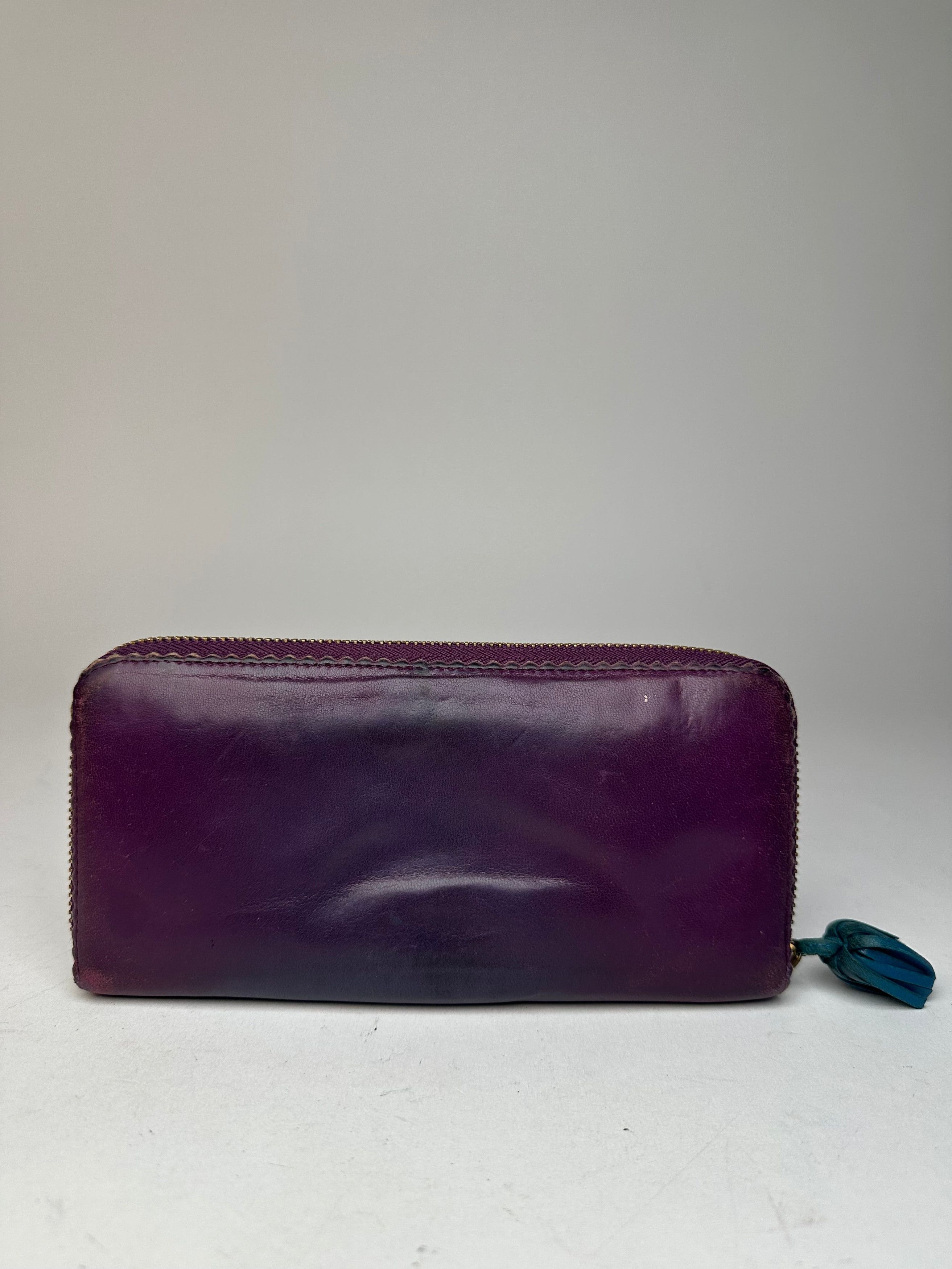 Loewe Vintage Madrid Long Leather Wallet Purple Size ONE SIZE - 2 Thumbnail