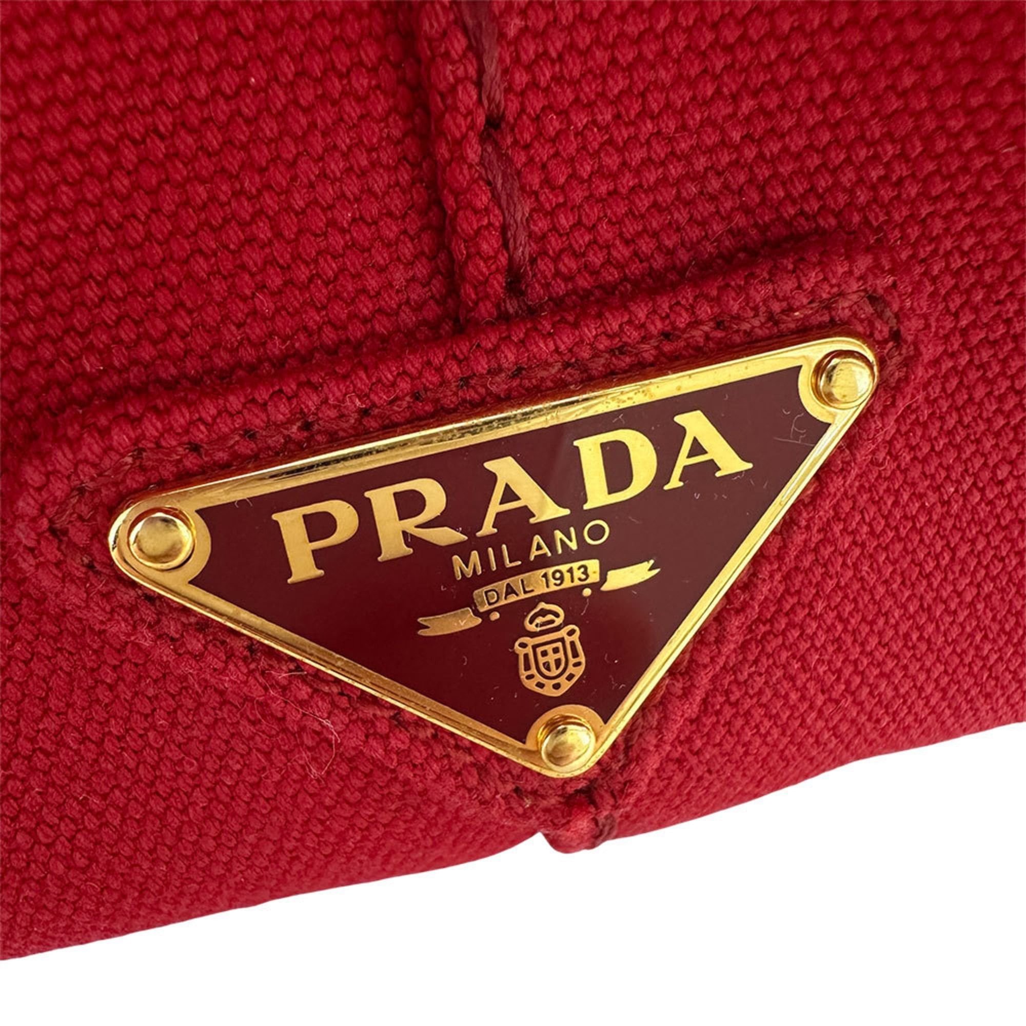 Prada Prada Women's Canapa Canvas Handbag (1BG439), a stylish and casual 2-way shoulder bag. Size ONE SIZE - 8 Thumbnail