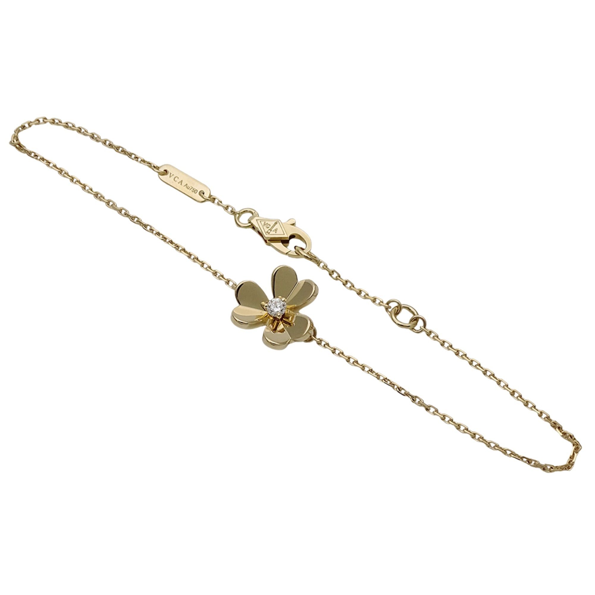 Van Cleef & Arpels Van Cleef & Arpels Frivole Mini Bracelet for Women, 750YG Yellow Gold with Diamonds, Polished Size ONE SIZE - 3 Thumbnail