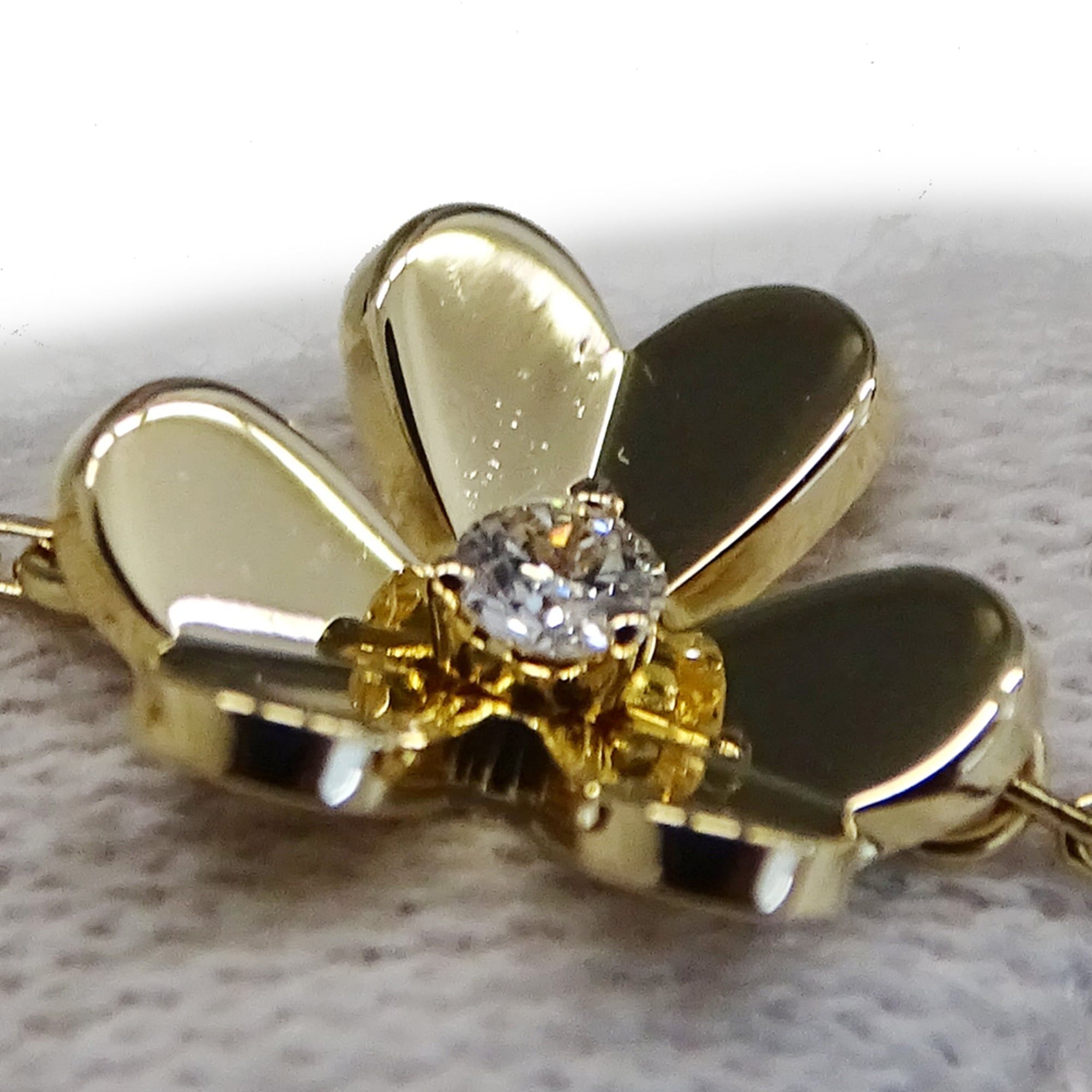 Van Cleef & Arpels Van Cleef & Arpels Frivole Mini Bracelet for Women, 750YG Yellow Gold with Diamonds, Polished Size ONE SIZE - 7 Thumbnail