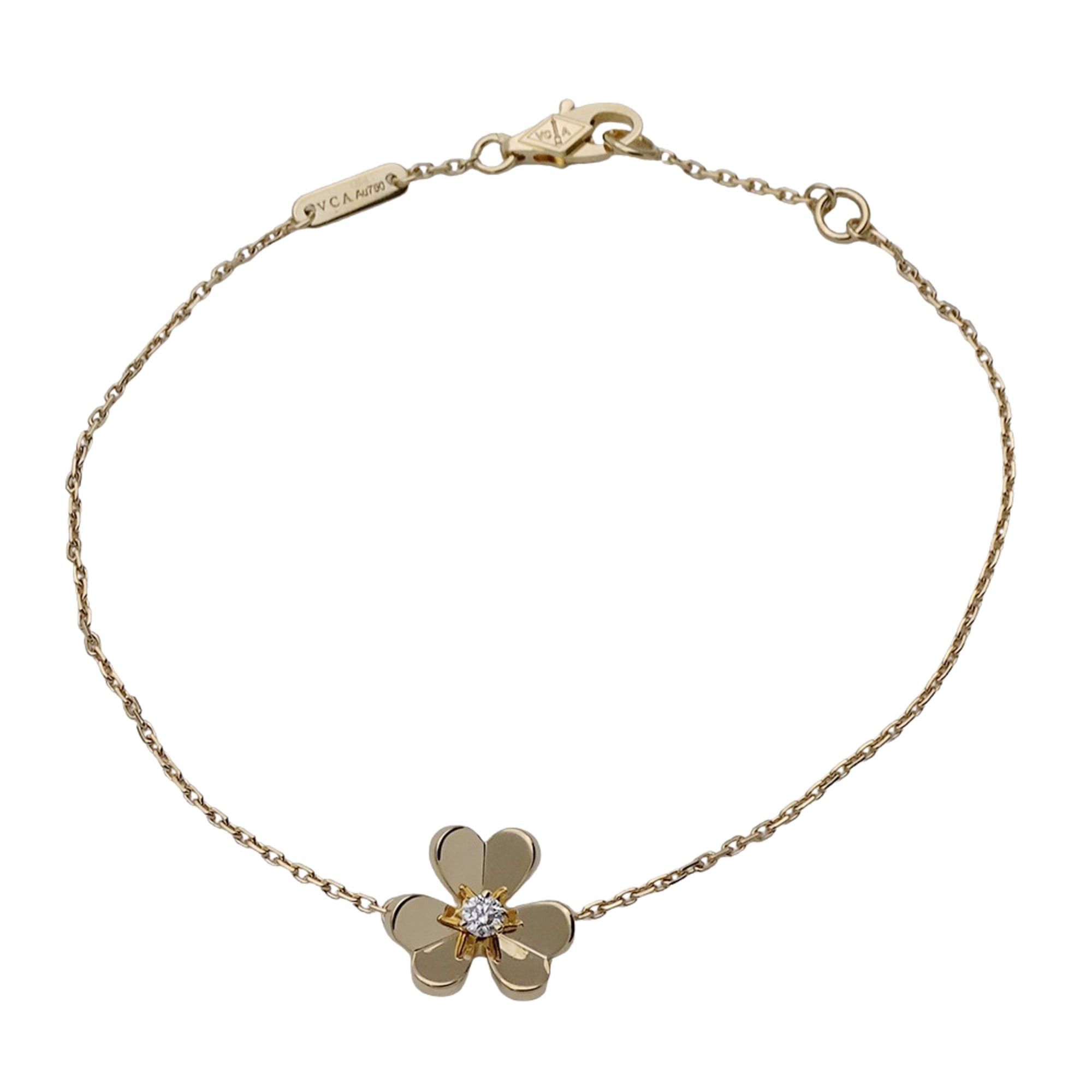 Van Cleef & Arpels Van Cleef & Arpels Frivole Mini Bracelet for Women, 750YG Yellow Gold with Diamonds, Polished Size ONE SIZE - 2 Thumbnail