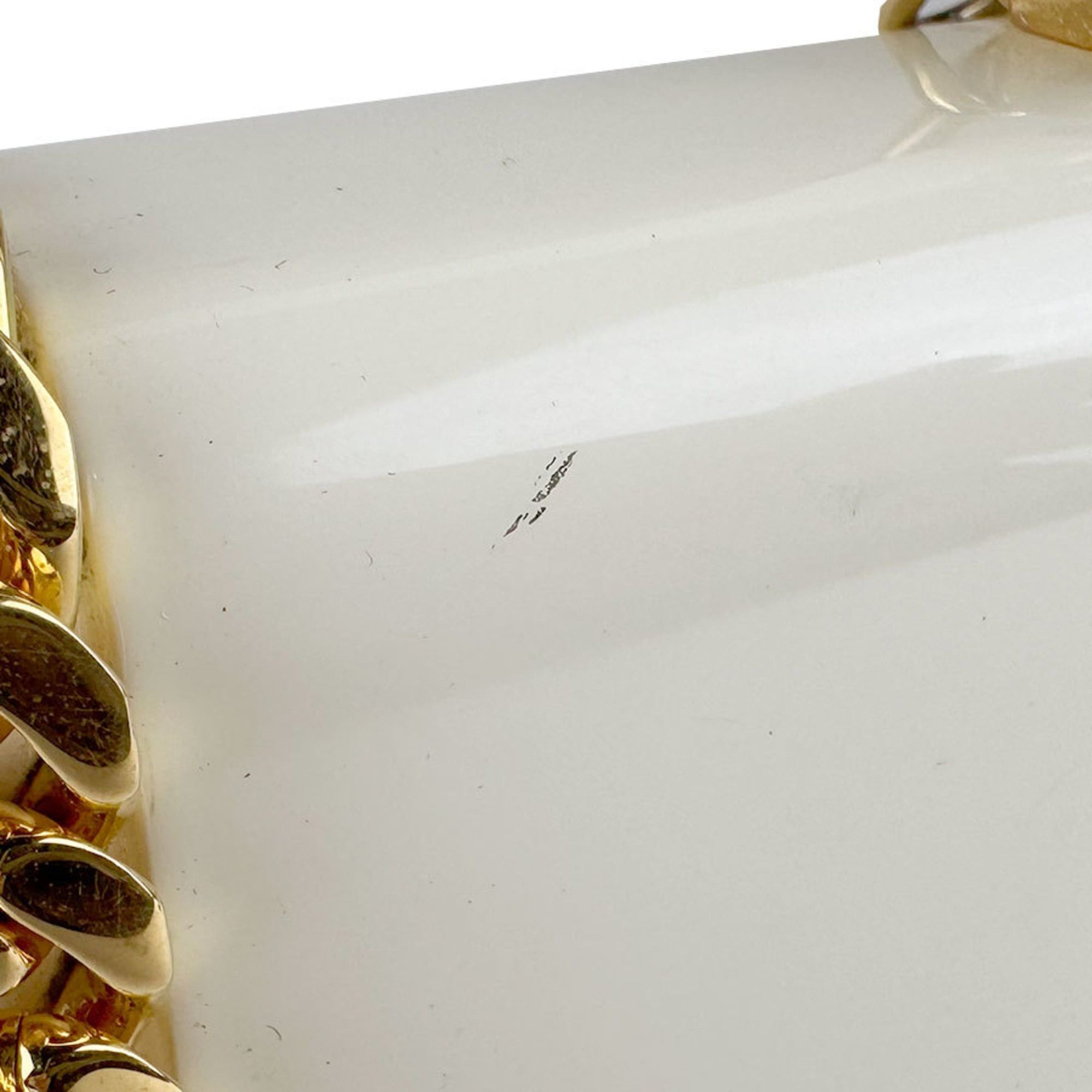 Gucci Gucci Sylvie 1969 handbag/shoulder bag in acrylic and metal, ivory, women's, 589482, free shipping, z8898 Size ONE SIZE - 14 Thumbnail