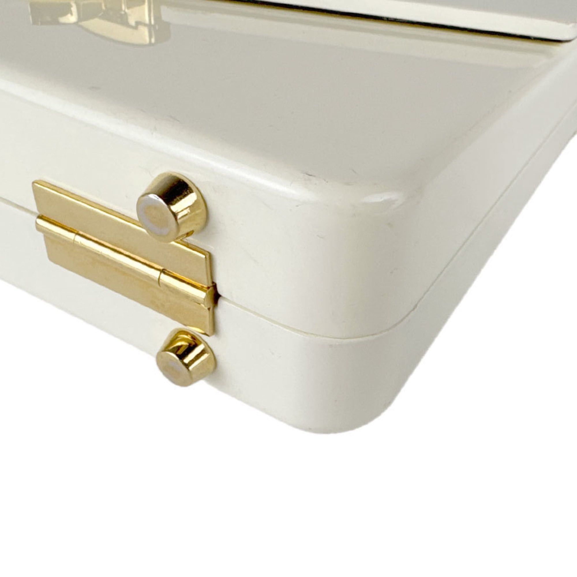 Gucci Gucci Sylvie 1969 handbag/shoulder bag in acrylic and metal, ivory, women's, 589482, free shipping, z8898 Size ONE SIZE - 9 Thumbnail