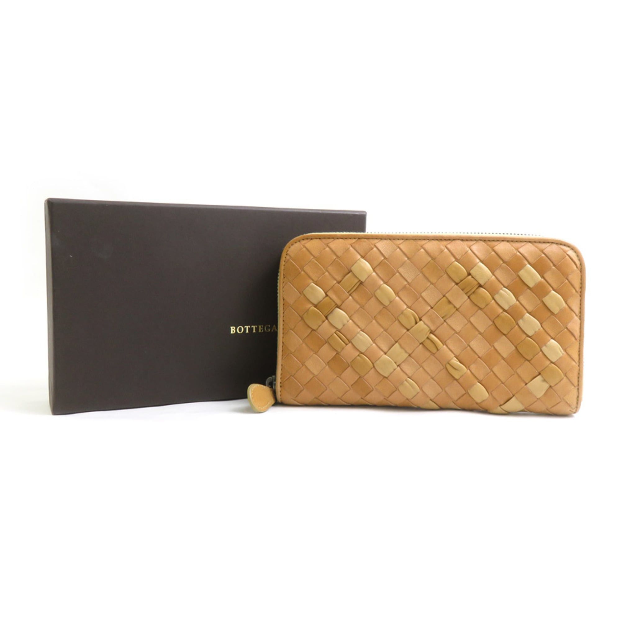 Bottega Veneta Bottega Veneta round zip long wallet in light brown intrecciato leather for men and women. Free shipping. h32011a Size ONE SIZE - 10 Thumbnail