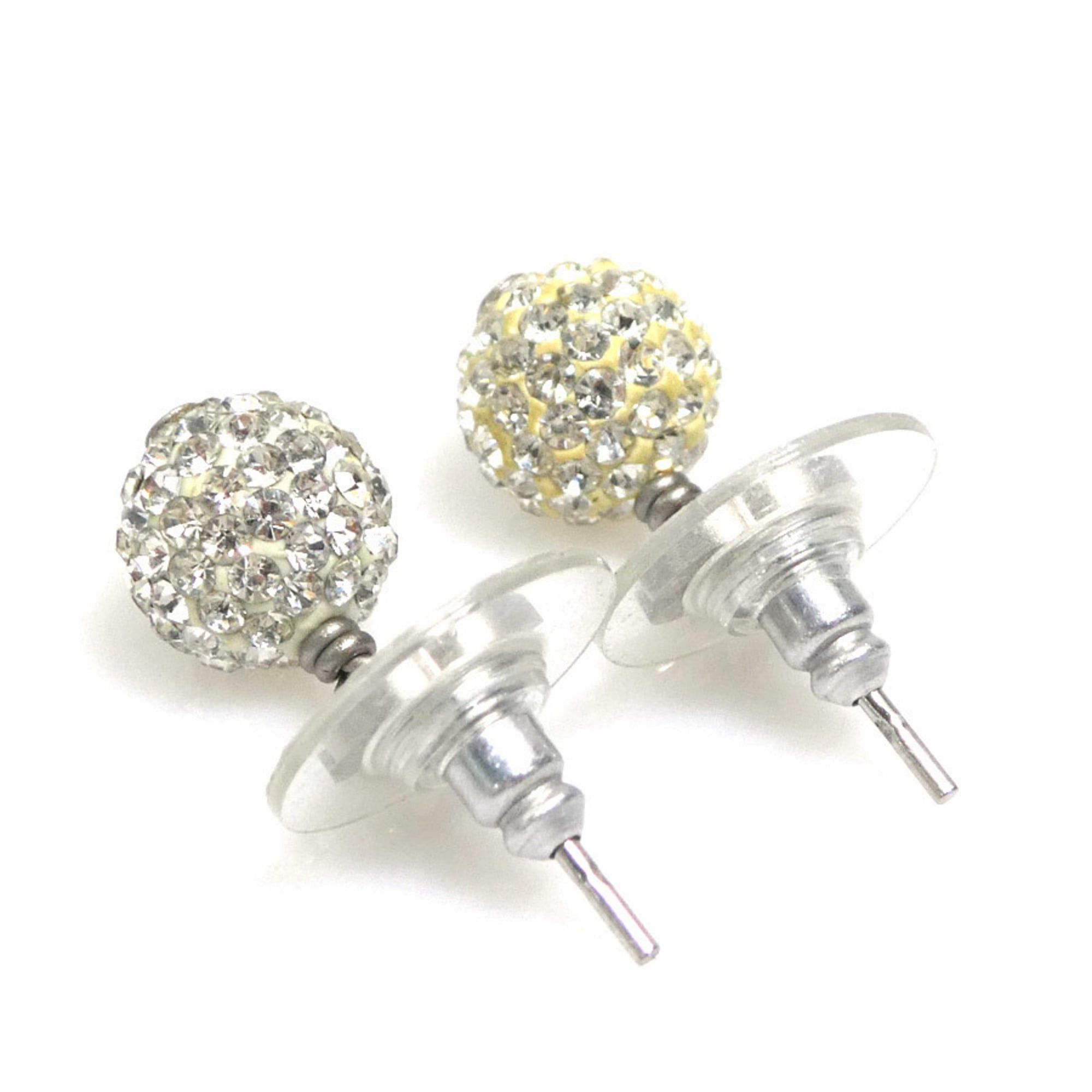 Chanel CHANEL Metal Rhinestone Earrings, Silver, Women's, Free Shipping, H32005k Size ONE SIZE - 5 Thumbnail