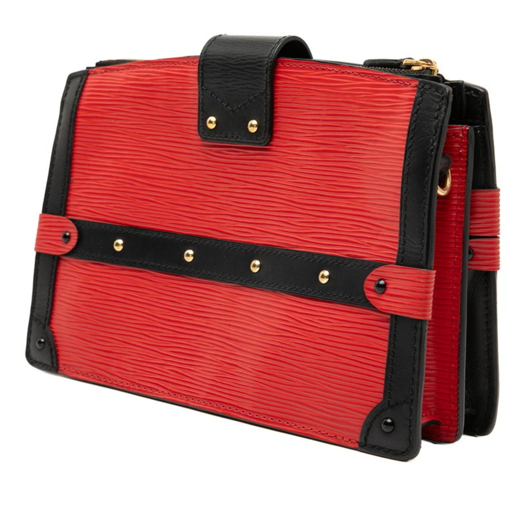 Louis Vuitton Louis Vuitton Epi Trunk Clutch Shoulder Bag 2WAY M51697 Rouge Black Leather Women's LOUIS VUITTON Size ONE SIZE - 2 Thumbnail