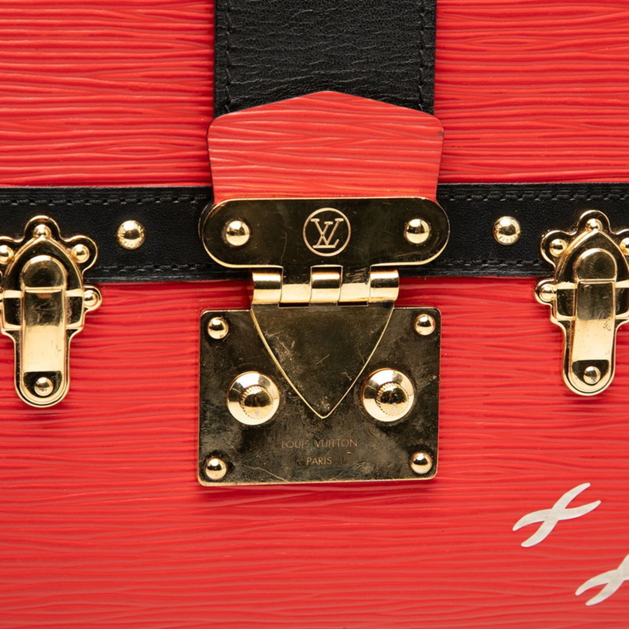 Louis Vuitton Louis Vuitton Epi Trunk Clutch Shoulder Bag 2WAY M51697 Rouge Black Leather Women's LOUIS VUITTON Size ONE SIZE - 4 Thumbnail
