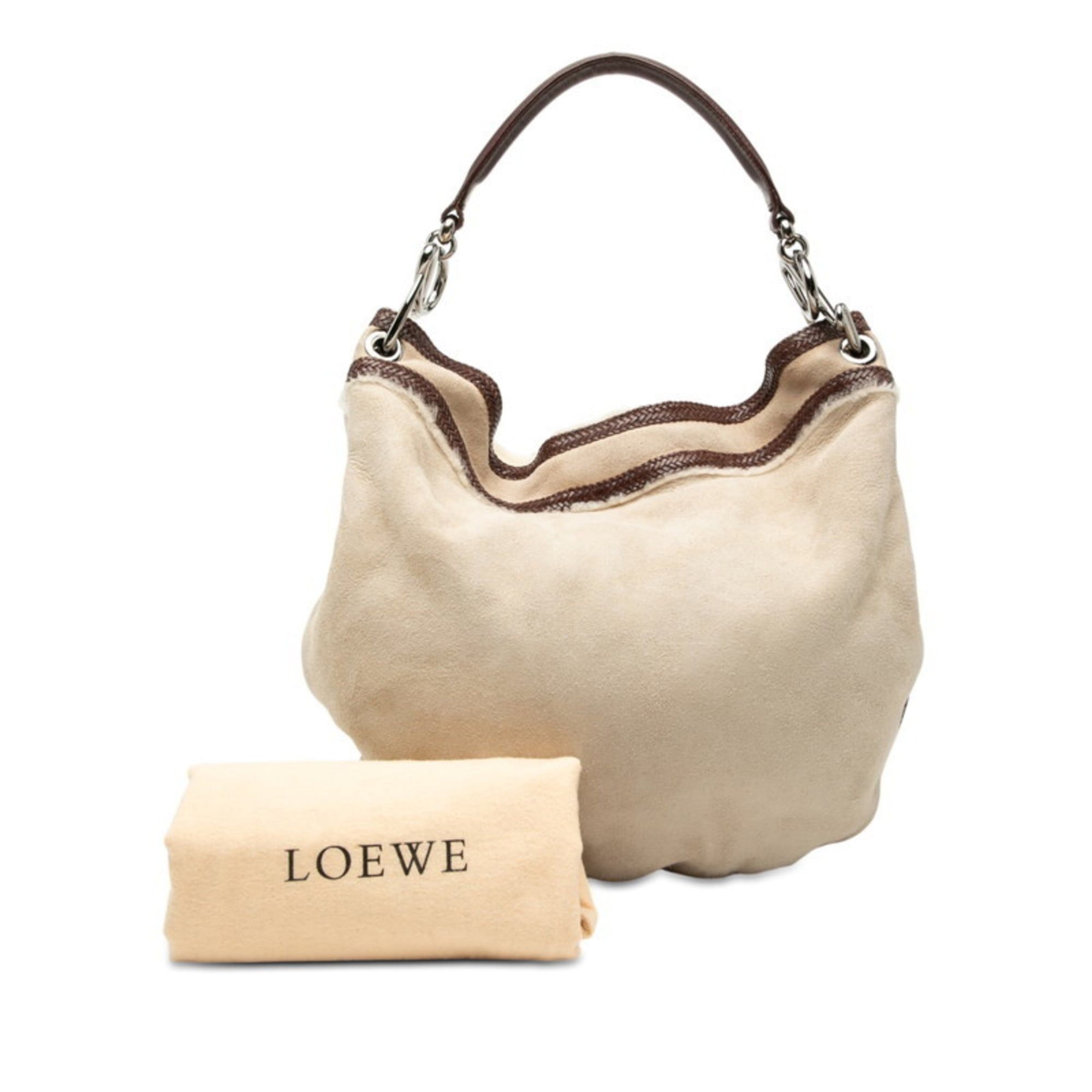 Loewe LOEWE One-Shoulder Shoulder Bag in Beige and Brown Mouton Leather Fur for Women Size ONE SIZE - 6 Thumbnail