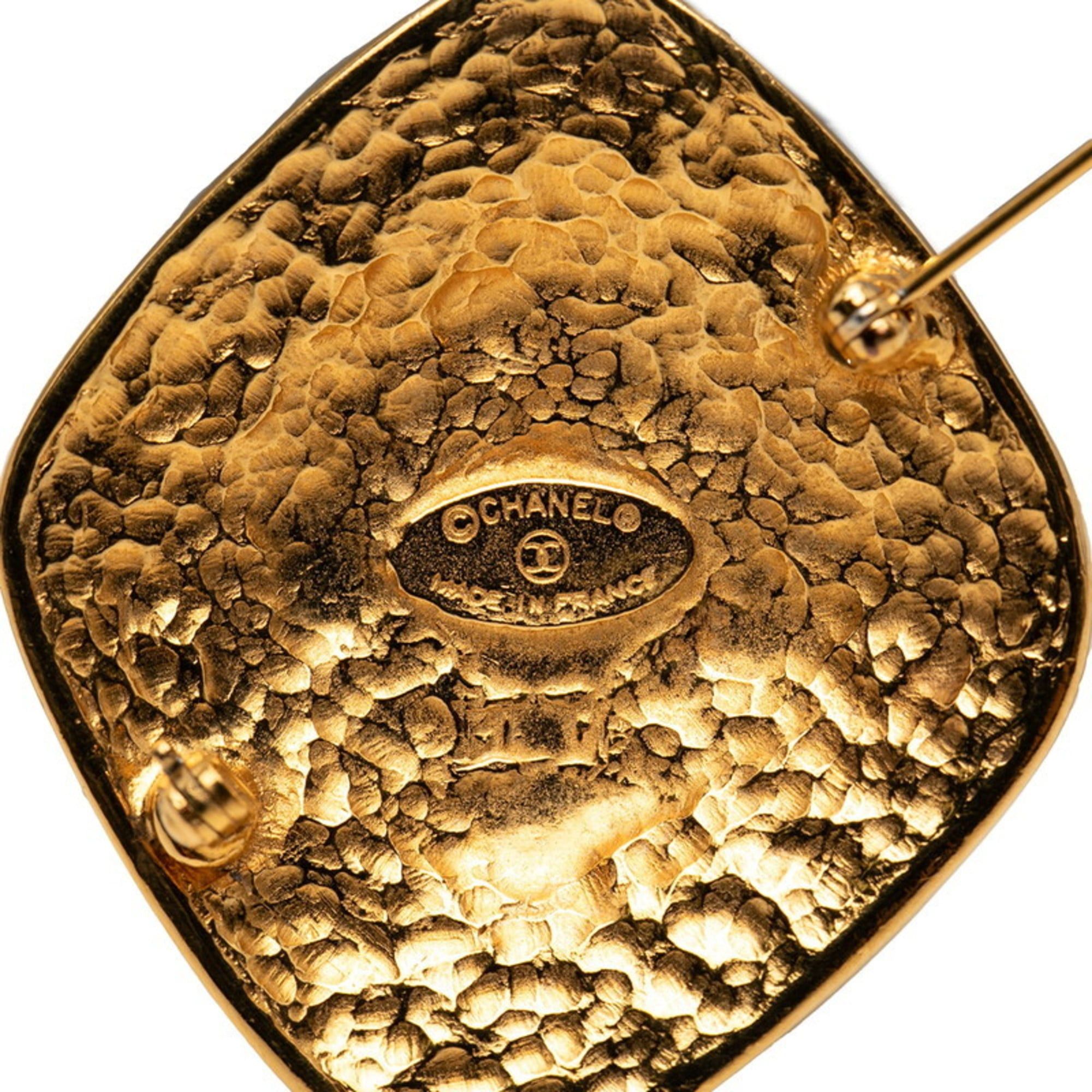 Chanel Vintage CHANEL diamond arabesque brooch, gold plated, for women. Size ONE SIZE - 3 Thumbnail