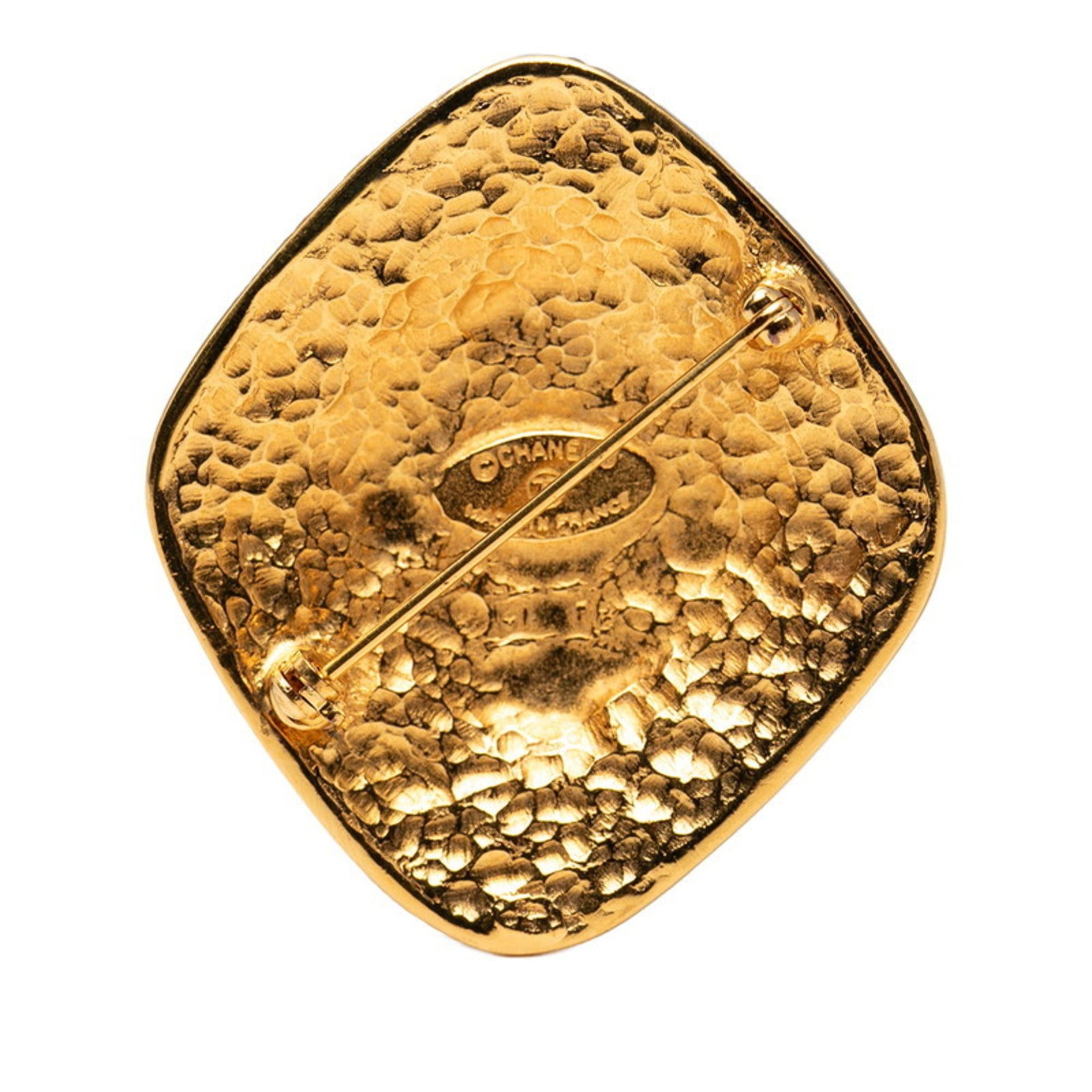 Chanel Vintage CHANEL diamond arabesque brooch, gold plated, for women. Size ONE SIZE - 2 Thumbnail