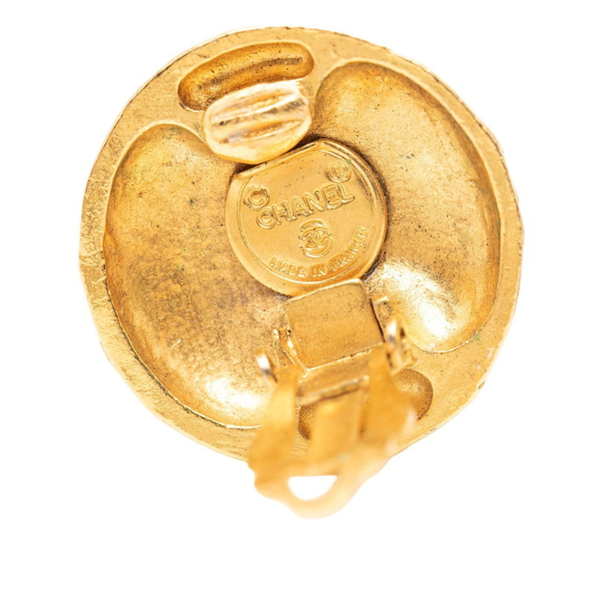 Chanel CHANEL Coco Mark Earrings, Gold Plated, Women's, Size ONE SIZE - 3 Thumbnail