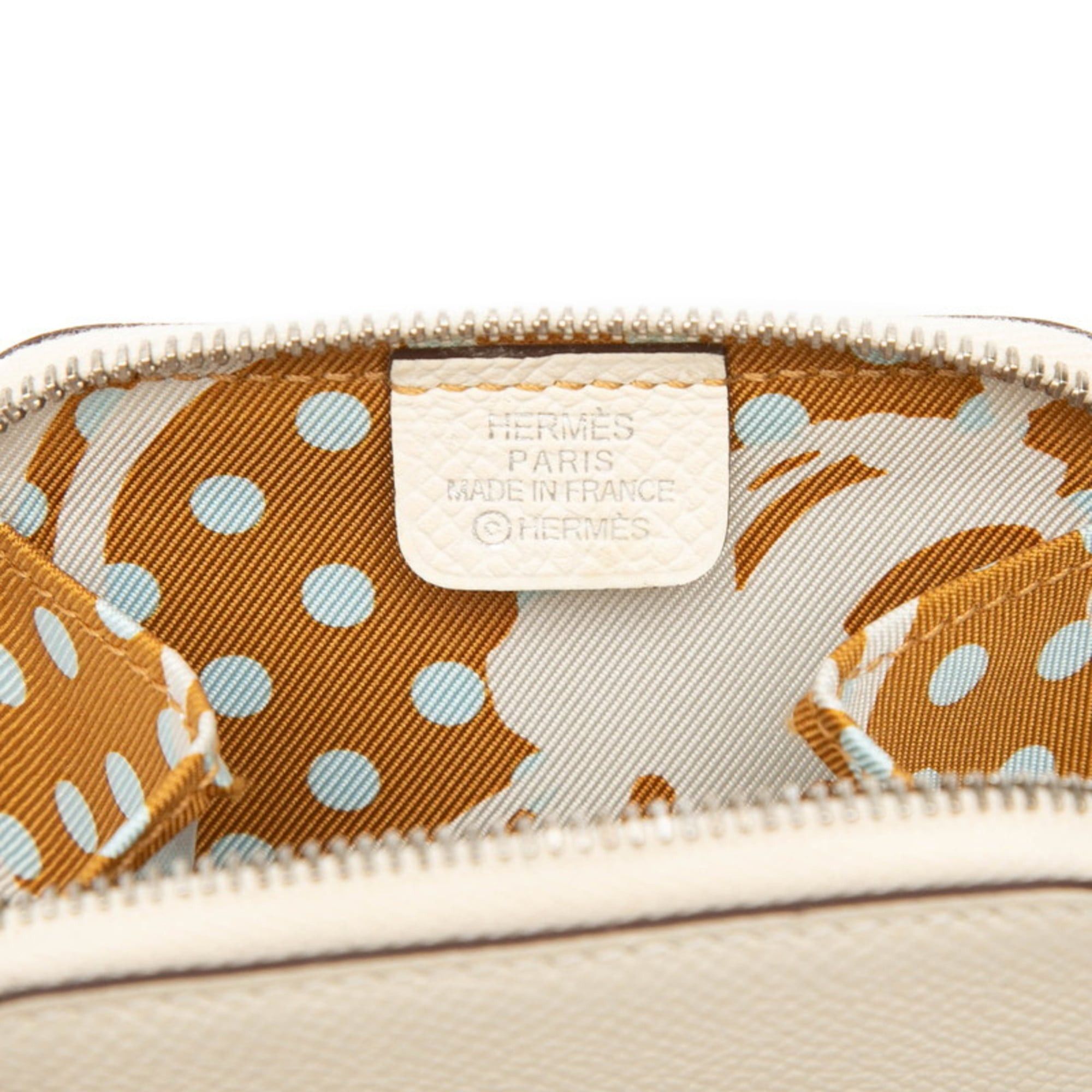 Hermes Hermès Azap Mini Silkin Wallet/Coin Case, Nata Ivory, Epsom Leather, Women's, HERMES Size ONE SIZE - 5 Thumbnail