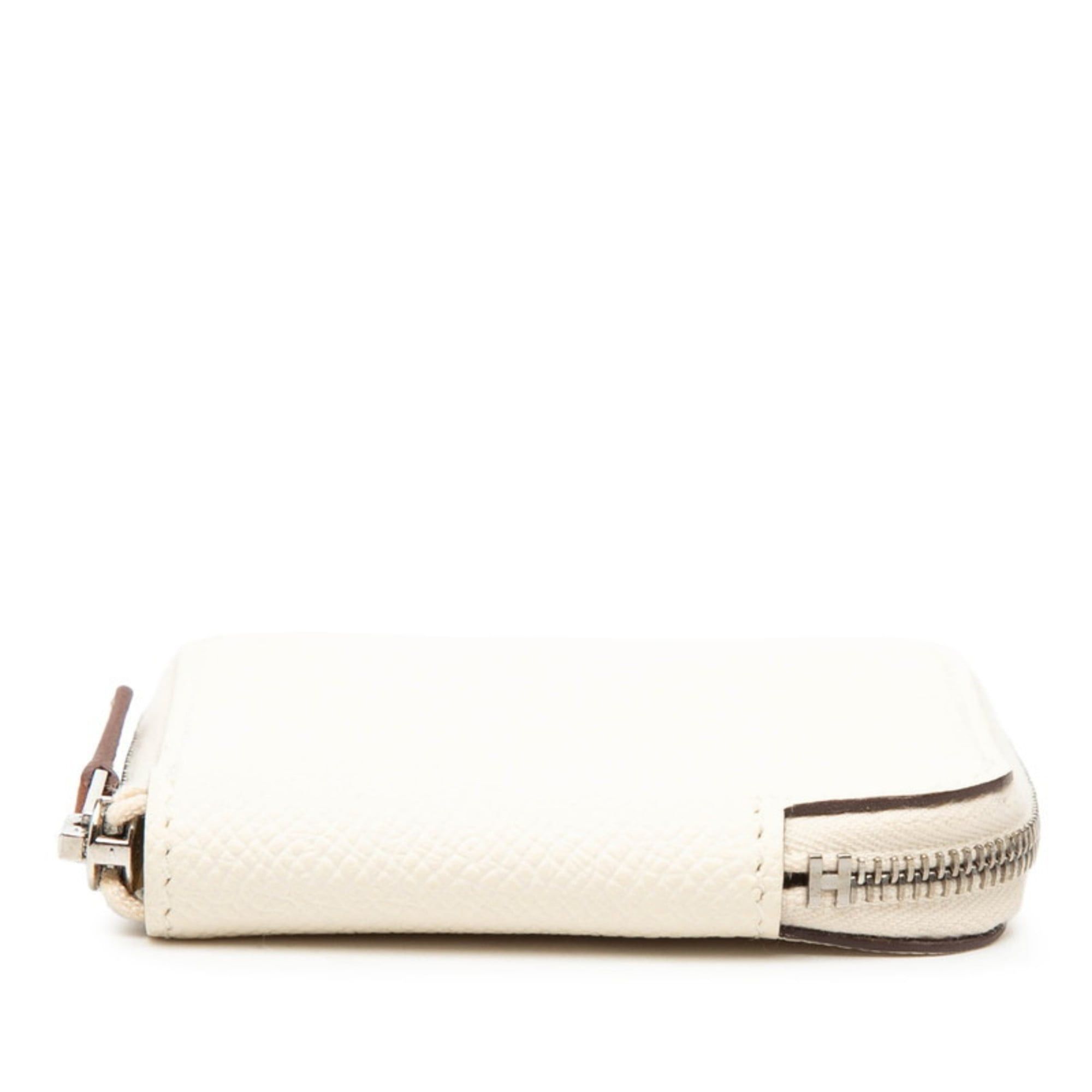 Hermes Hermès Azap Mini Silkin Wallet/Coin Case, Nata Ivory, Epsom Leather, Women's, HERMES Size ONE SIZE - 3 Thumbnail