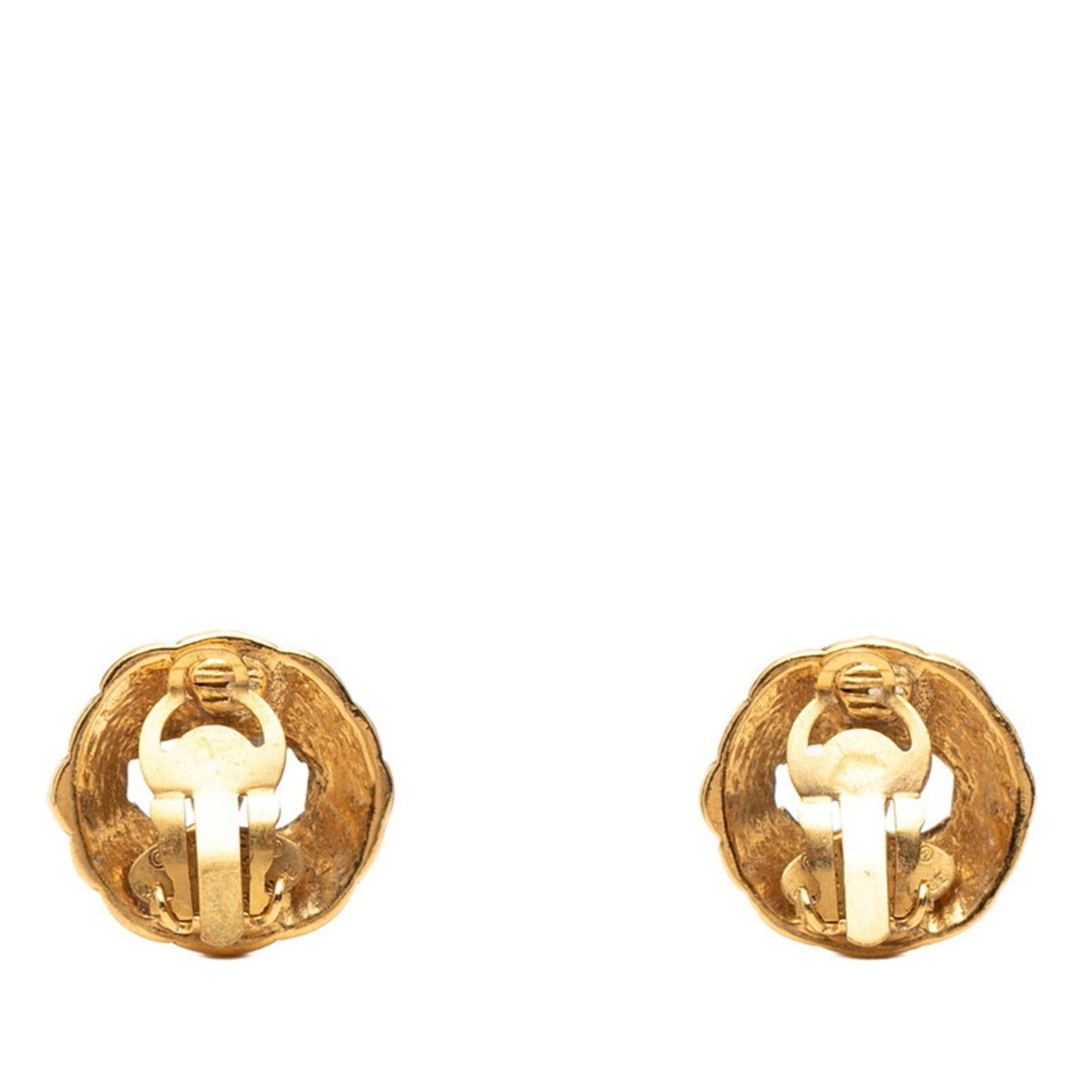 Chanel CHANEL Coco Mark Vintage Earrings, Gold Plated, Women's Size ONE SIZE - 2 Thumbnail