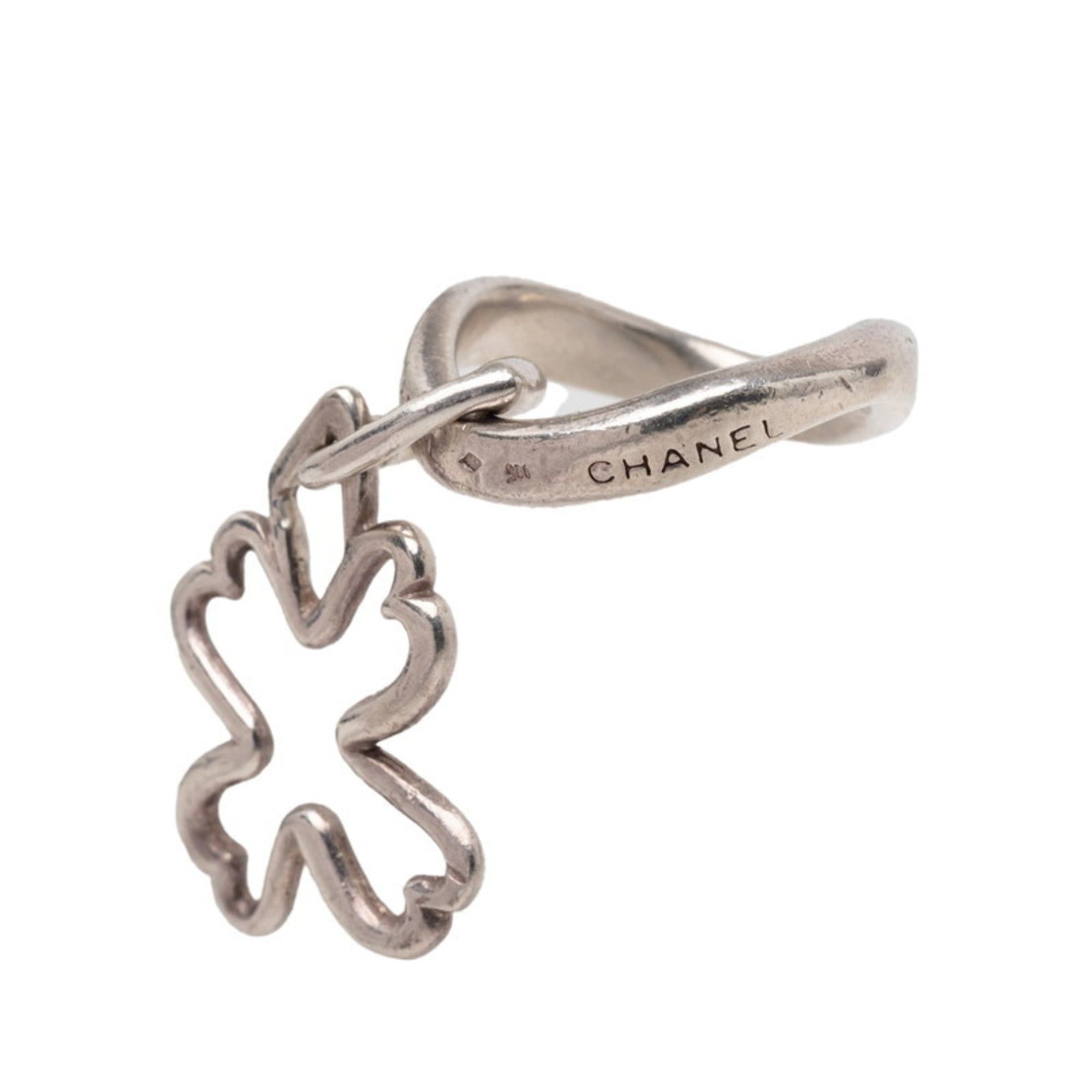 Chanel CHANEL clover motif ring in silver metal for women Size ONE SIZE - 2 Thumbnail