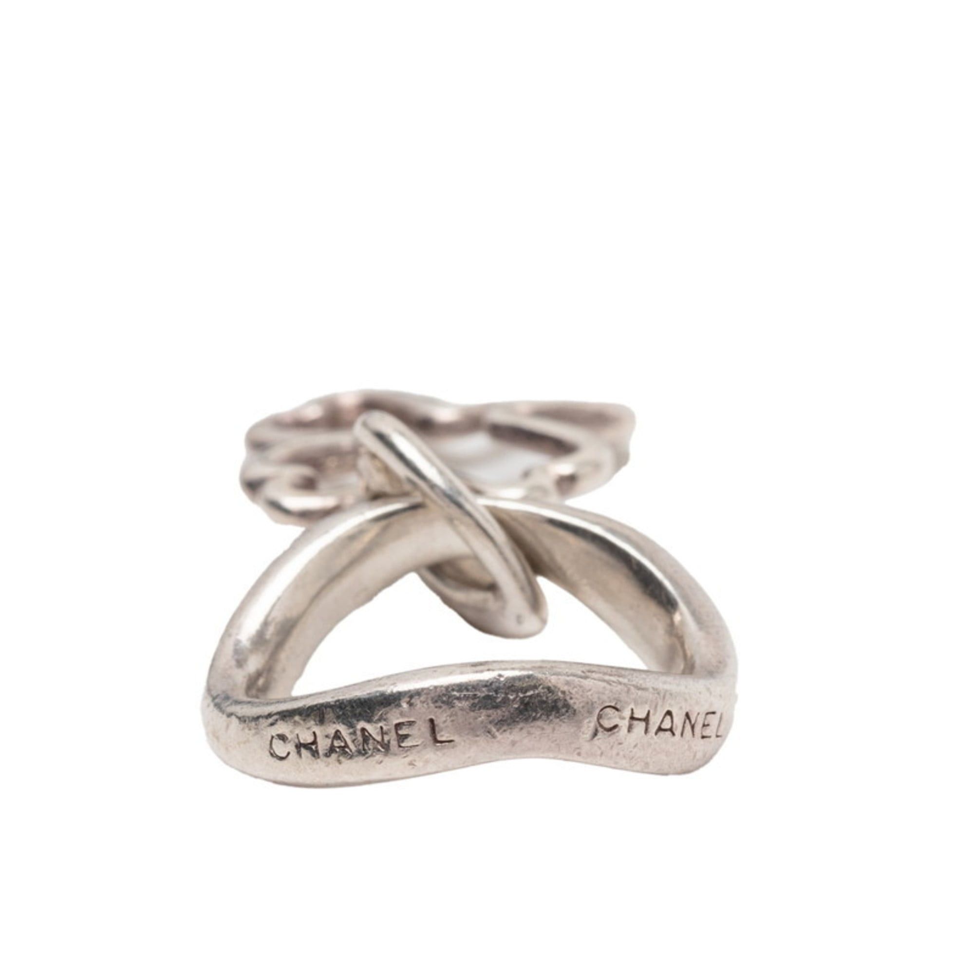 Chanel CHANEL clover motif ring in silver metal for women Size ONE SIZE - 3 Thumbnail