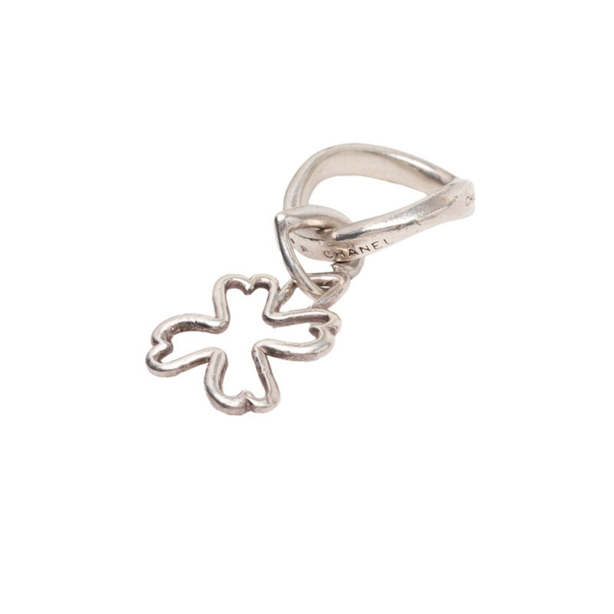 Chanel CHANEL clover motif ring in silver metal for women Size ONE SIZE - 4 Thumbnail