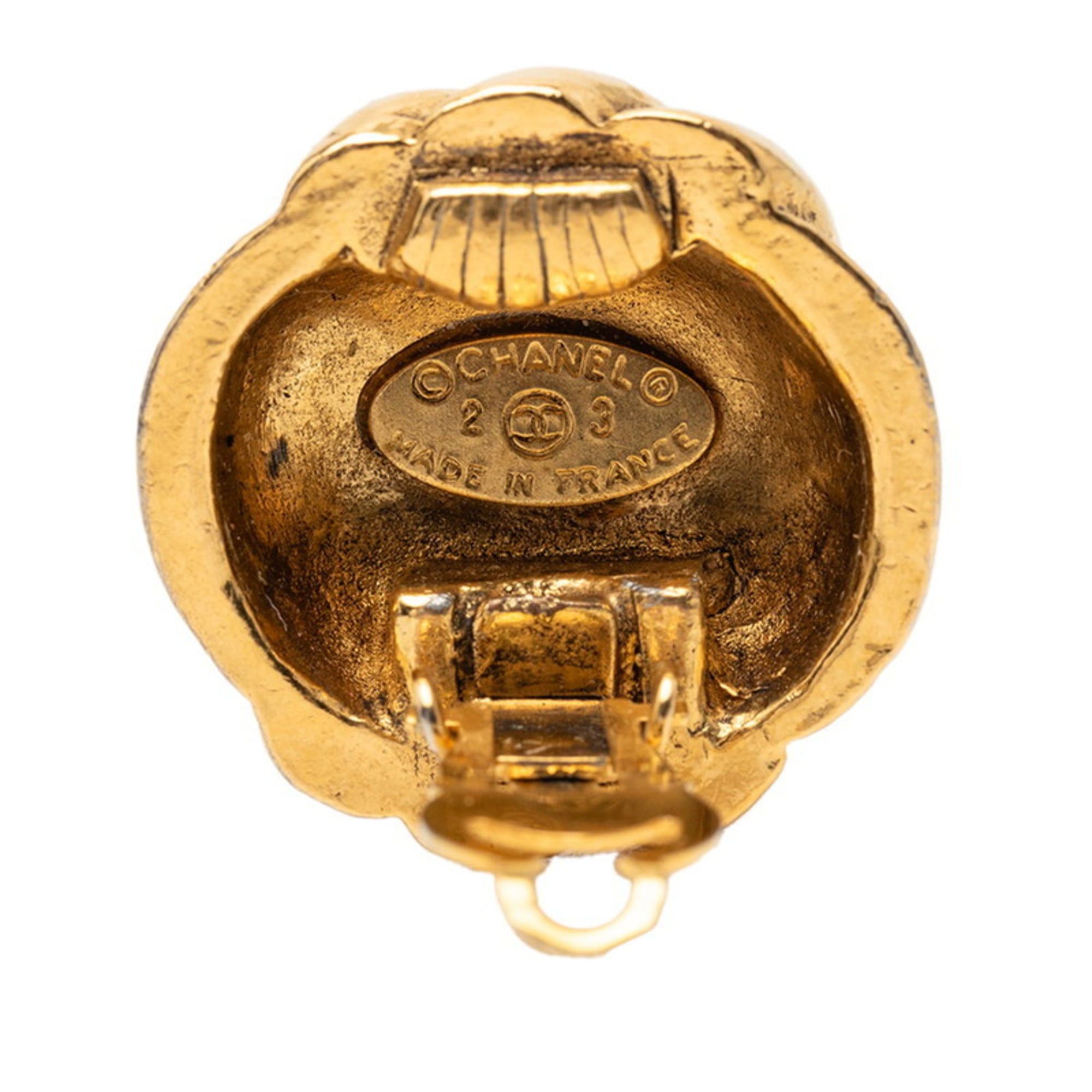 Chanel Vintage Chanel Coco Mark Earrings, Gold Plated, Women's, CHANEL Size ONE SIZE - 3 Thumbnail