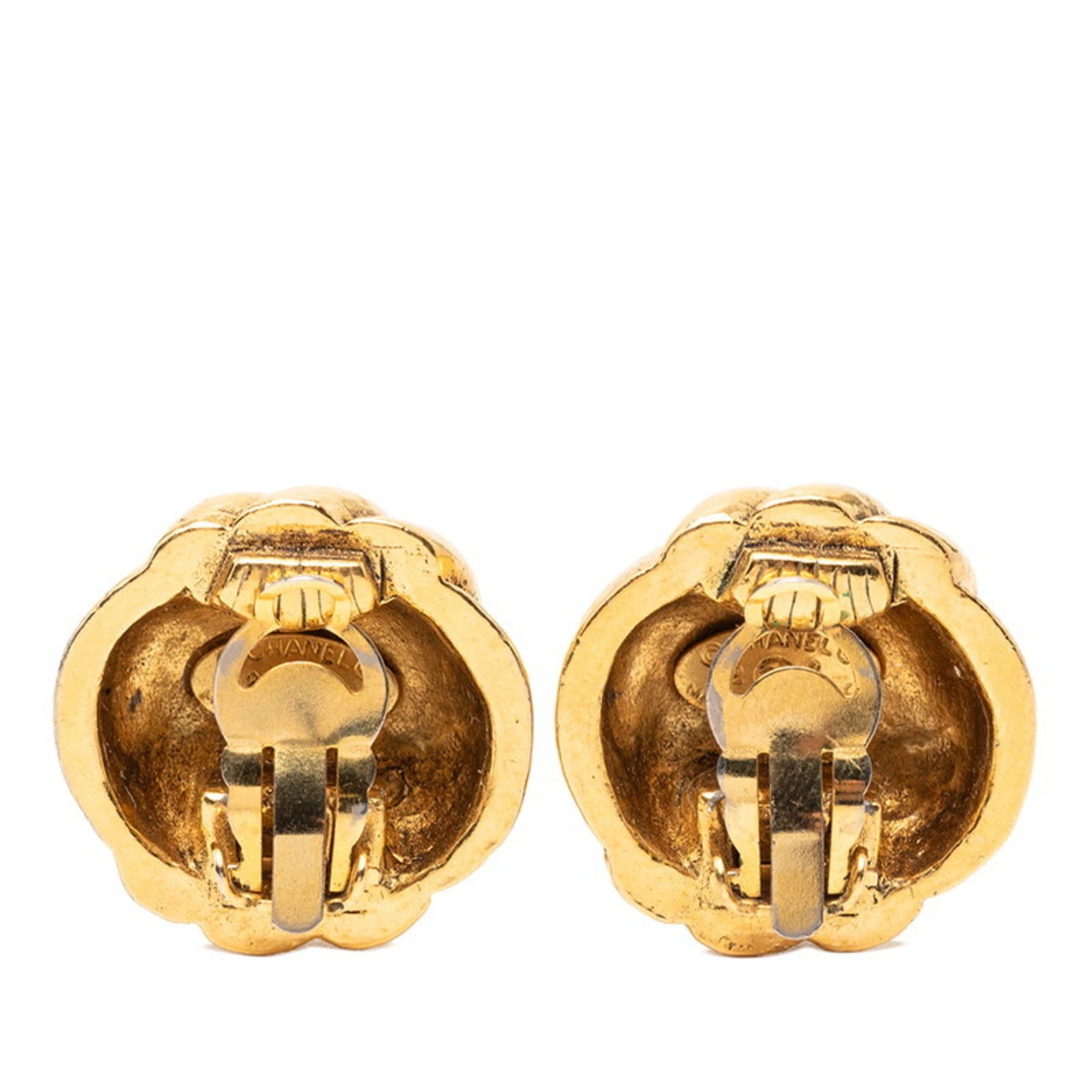 Chanel Vintage Chanel Coco Mark Earrings, Gold Plated, Women's, CHANEL Size ONE SIZE - 2 Thumbnail