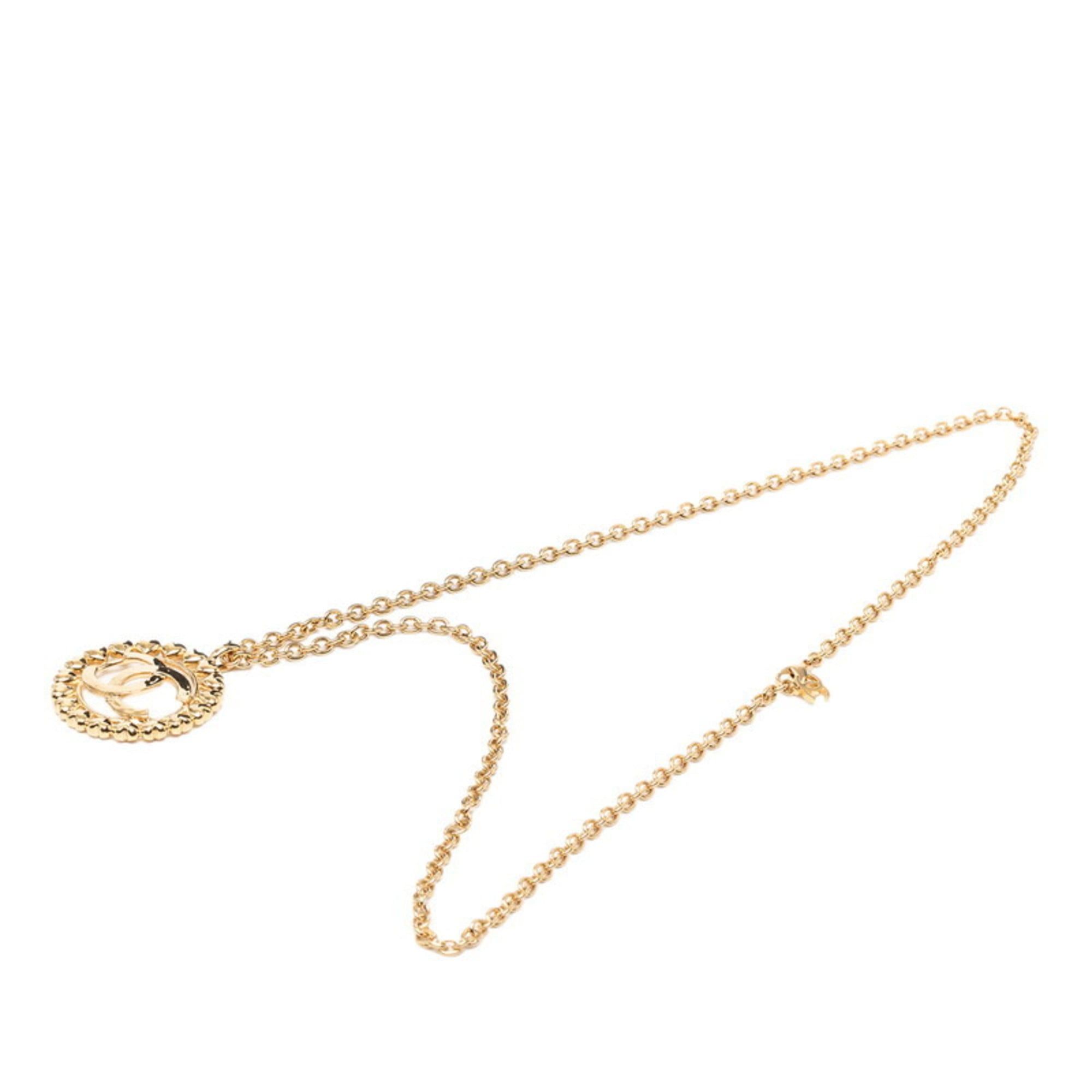 Chanel Chanel Coco Mark Heart Motif Necklace, Gold Plated, Women's, CHANEL Size ONE SIZE - 3 Thumbnail
