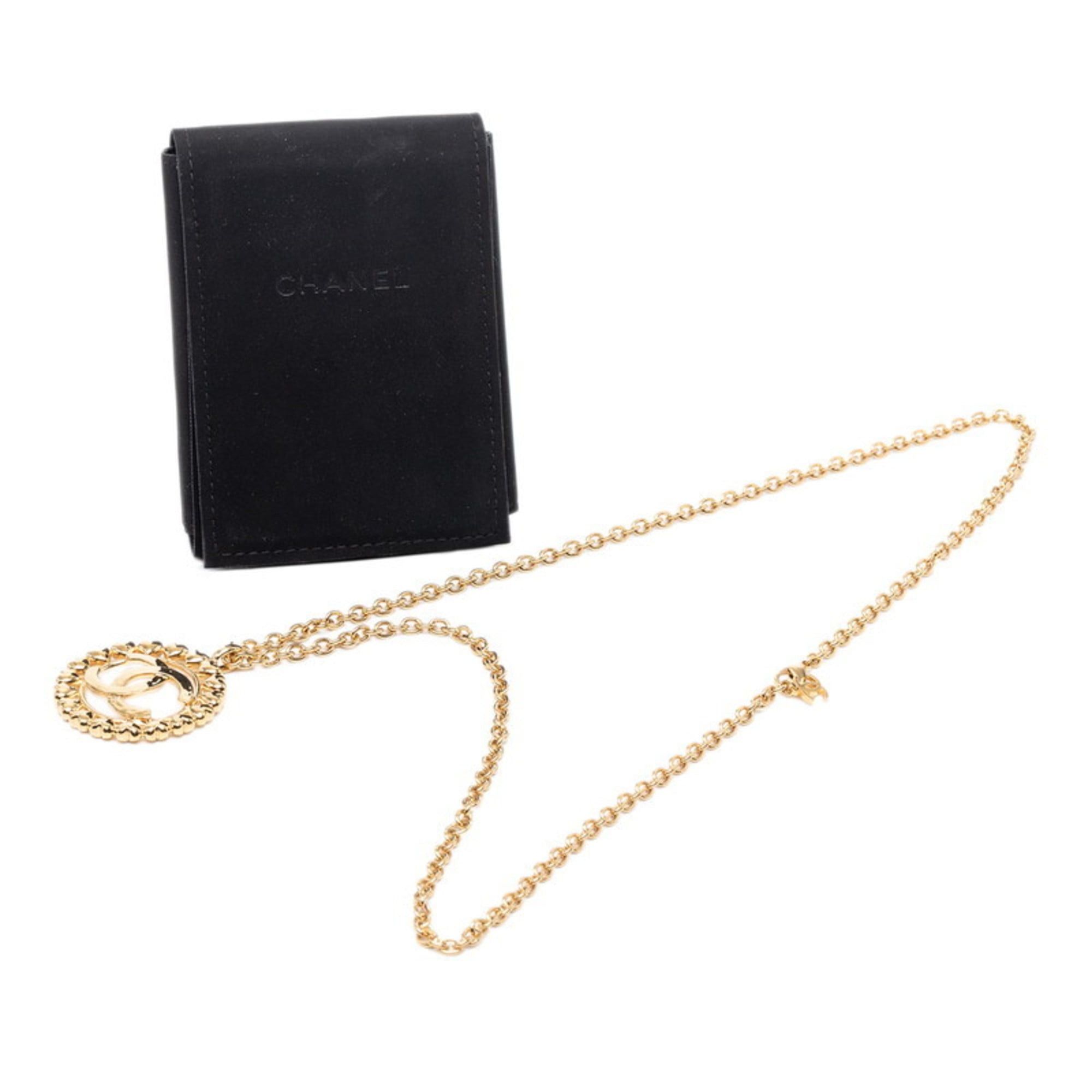 Chanel Chanel Coco Mark Heart Motif Necklace, Gold Plated, Women's, CHANEL Size ONE SIZE - 5 Thumbnail