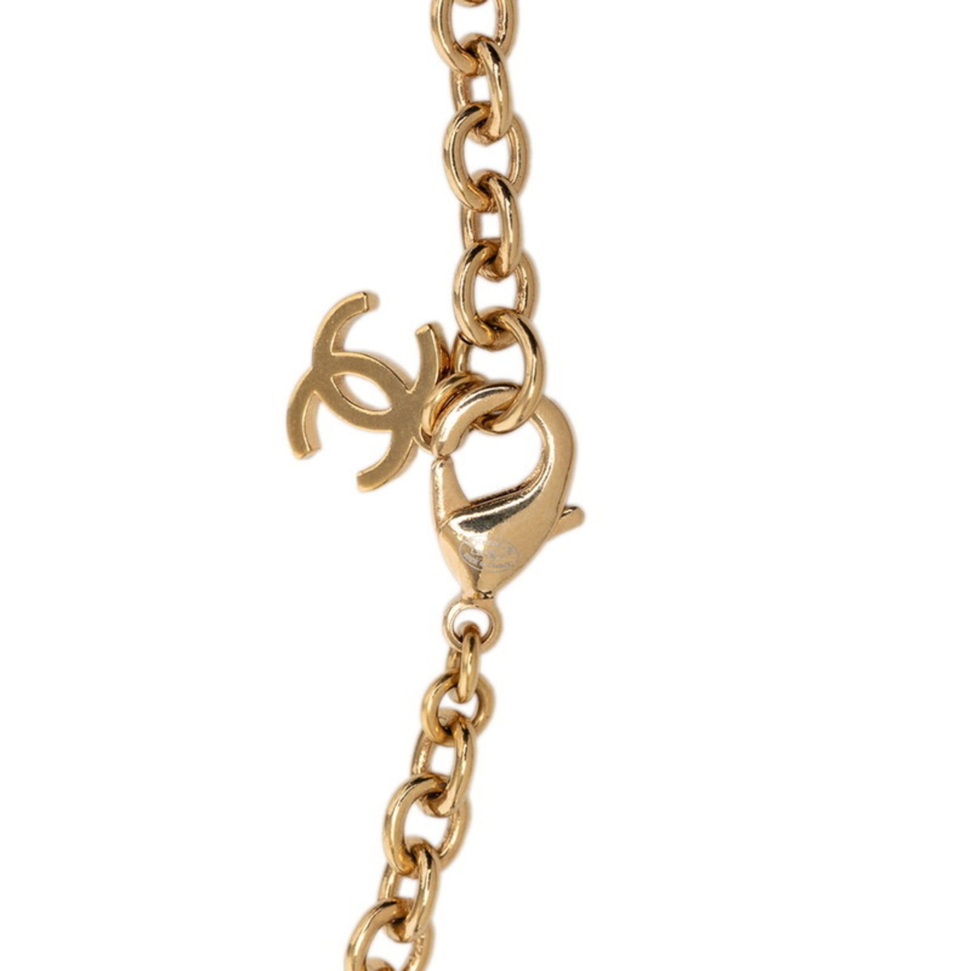 Chanel Chanel Coco Mark Heart Motif Necklace, Gold Plated, Women's, CHANEL Size ONE SIZE - 4 Thumbnail
