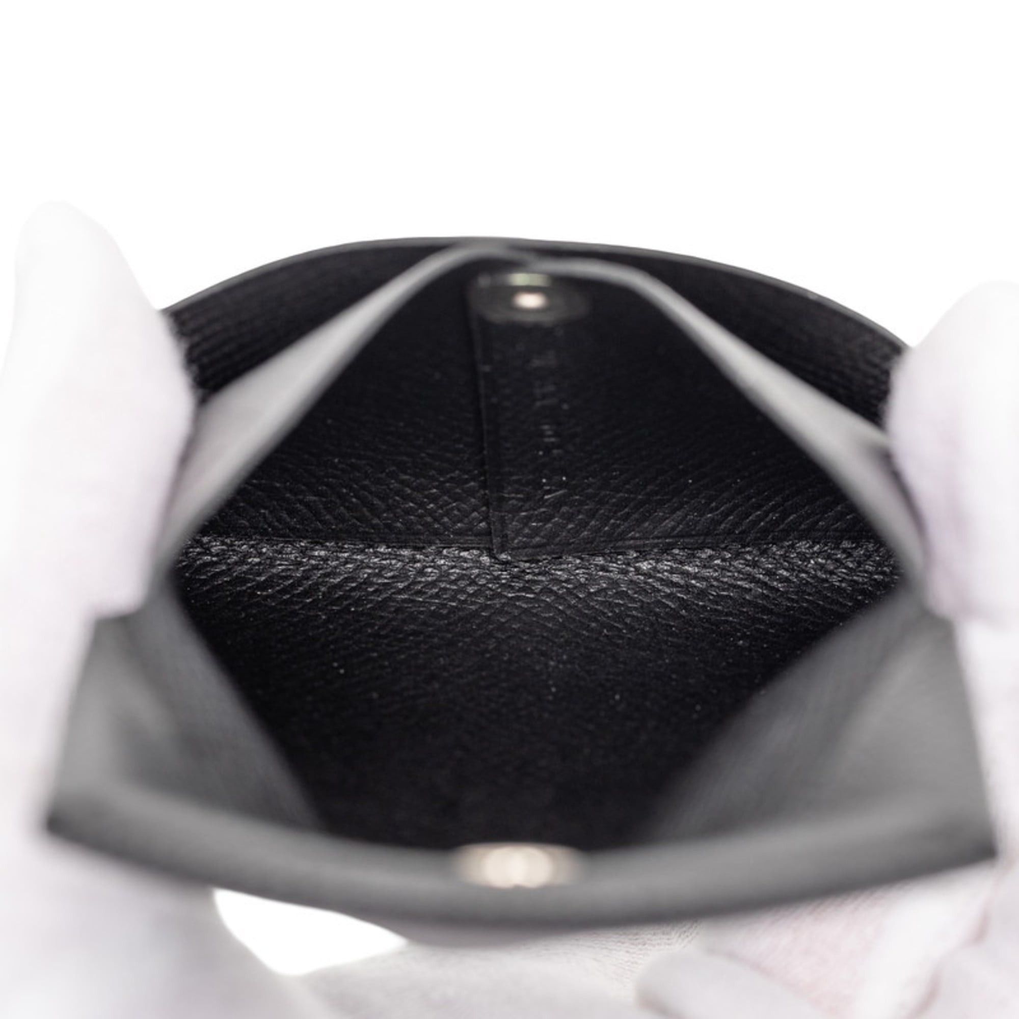 Hermes Hermès Bastia Wallet/Coin Purse Black Epsom Leather Women's HERMES Size ONE SIZE - 4 Thumbnail