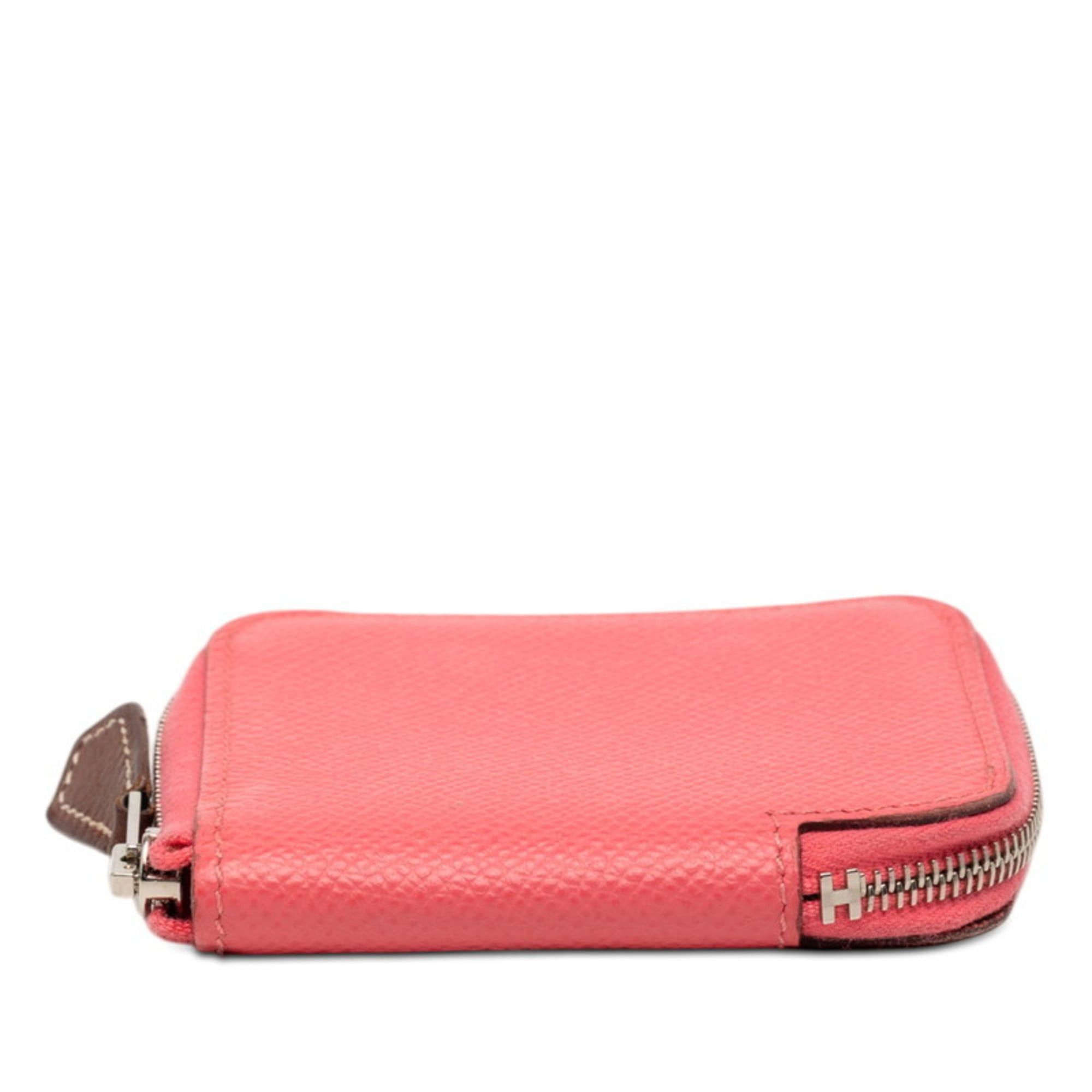 Hermes Hermès Azap Silkin Wallet/Coin Case, Rose Azalee Pink, Epsom Leather, Women's, HERMES Size ONE SIZE - 3 Thumbnail