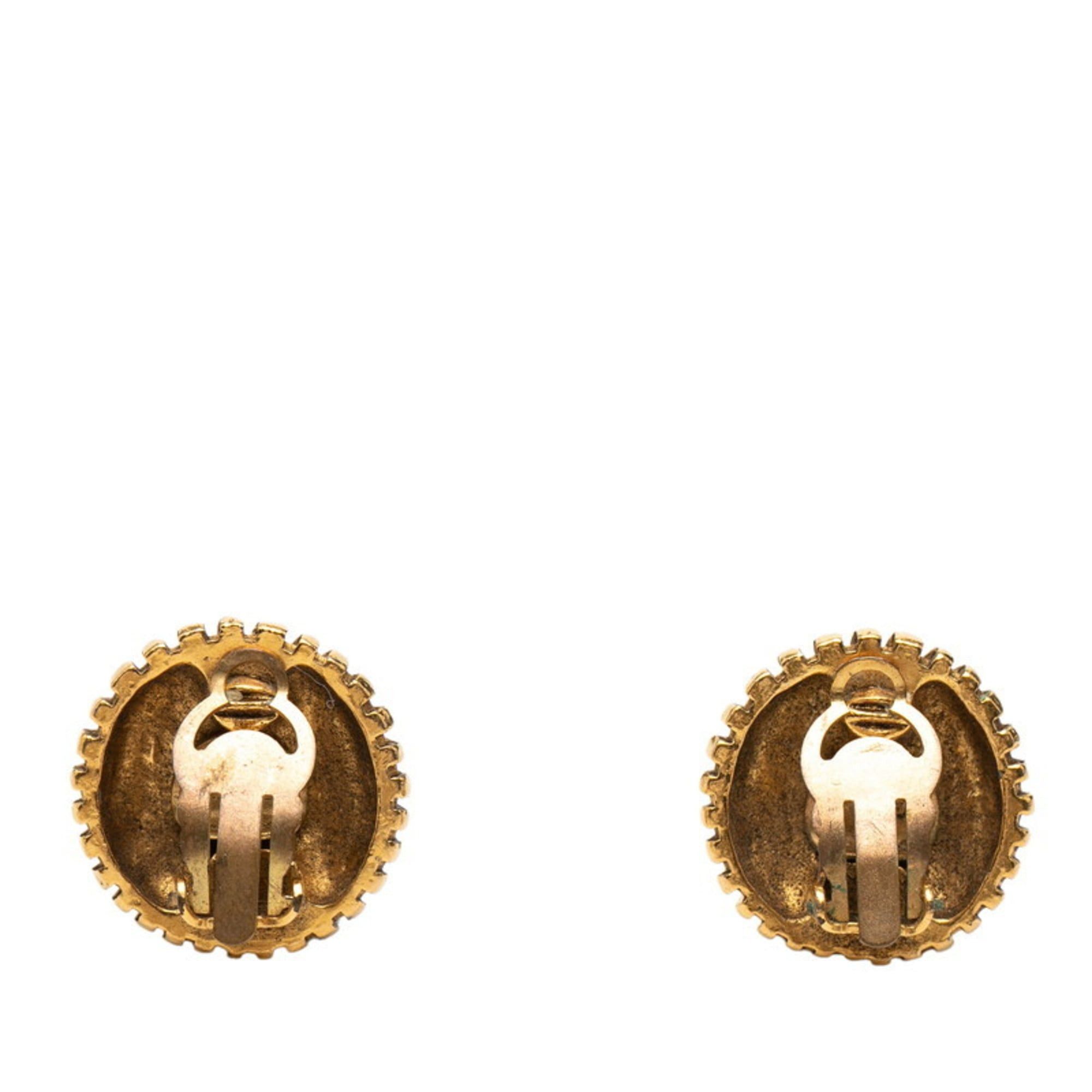 Chanel CHANEL Coco Mark Earrings, Gold Plated, Women's, Size ONE SIZE - 2 Thumbnail