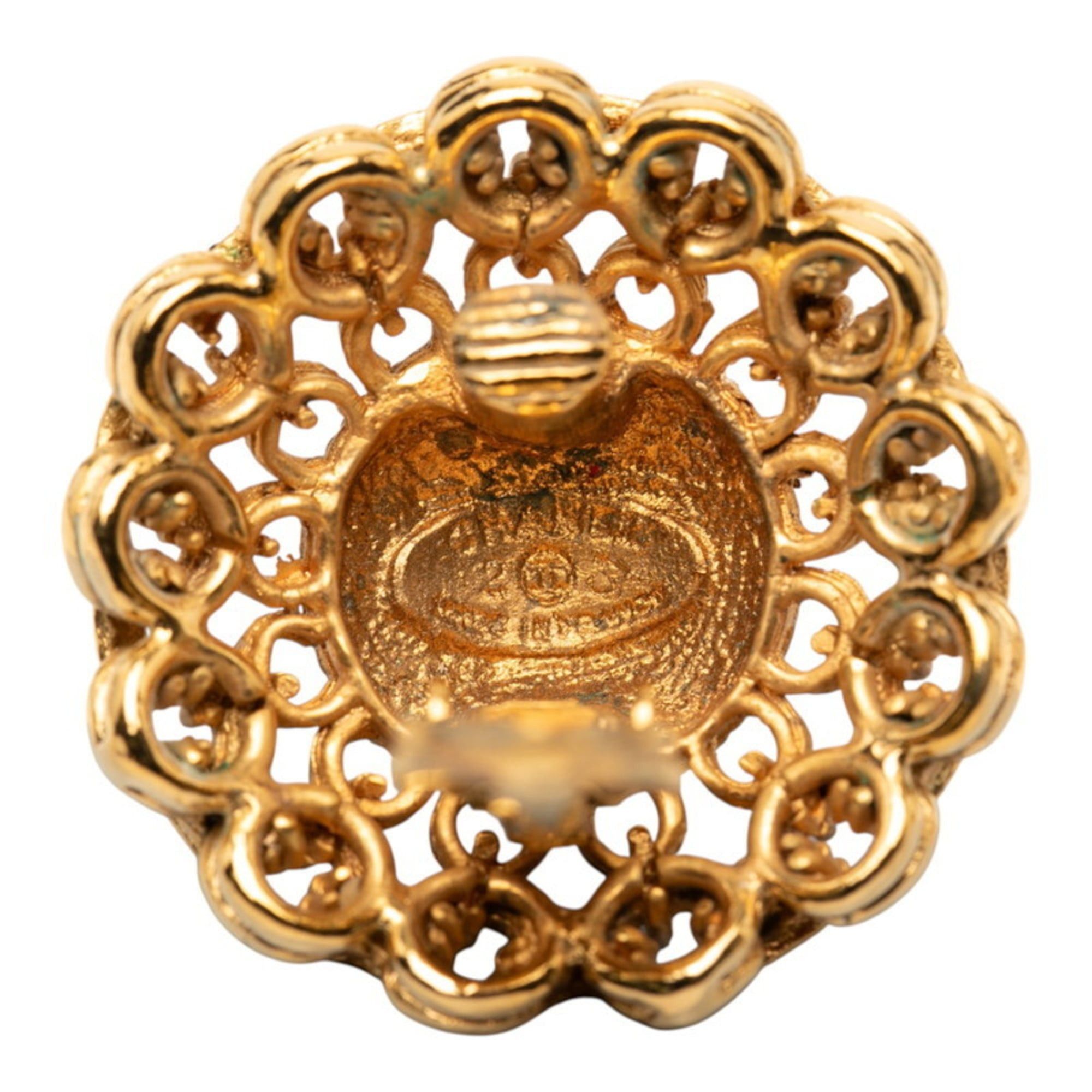 Chanel CHANEL Vintage 1988 Castellane Collection Earrings, Gold Plated, Women's Size ONE SIZE - 3 Thumbnail
