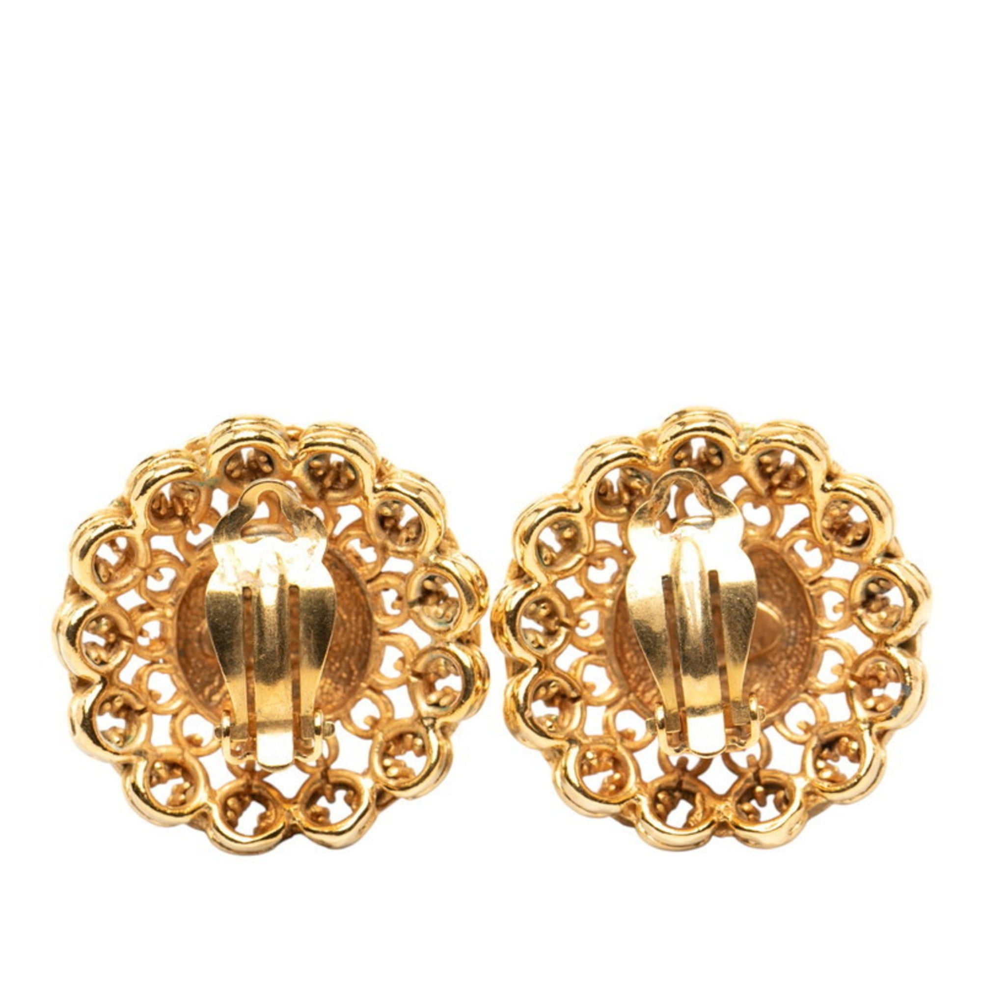 Chanel CHANEL Vintage 1988 Castellane Collection Earrings, Gold Plated, Women's Size ONE SIZE - 2 Thumbnail